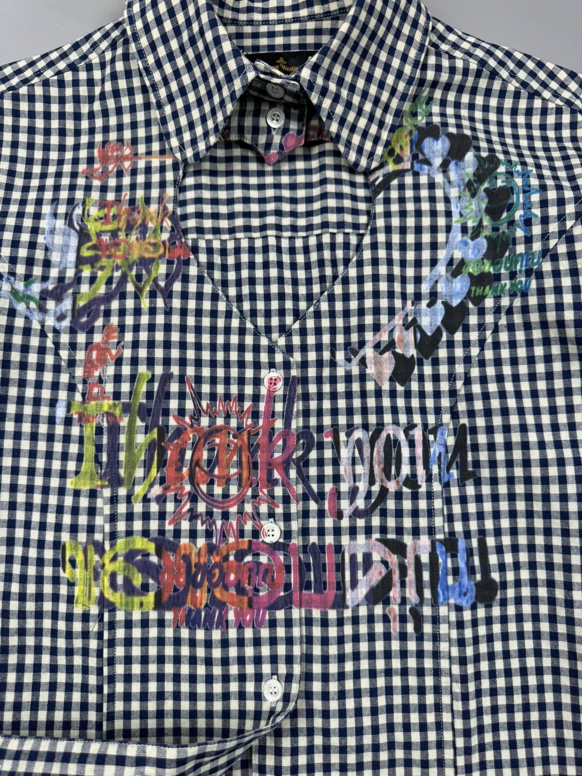Vivienne Westwood Vivienne Westwood Anglomania Graffiti Heart Shirt Gingham 44 Size M / US 6-8 / IT 42-44 - 11 Thumbnail