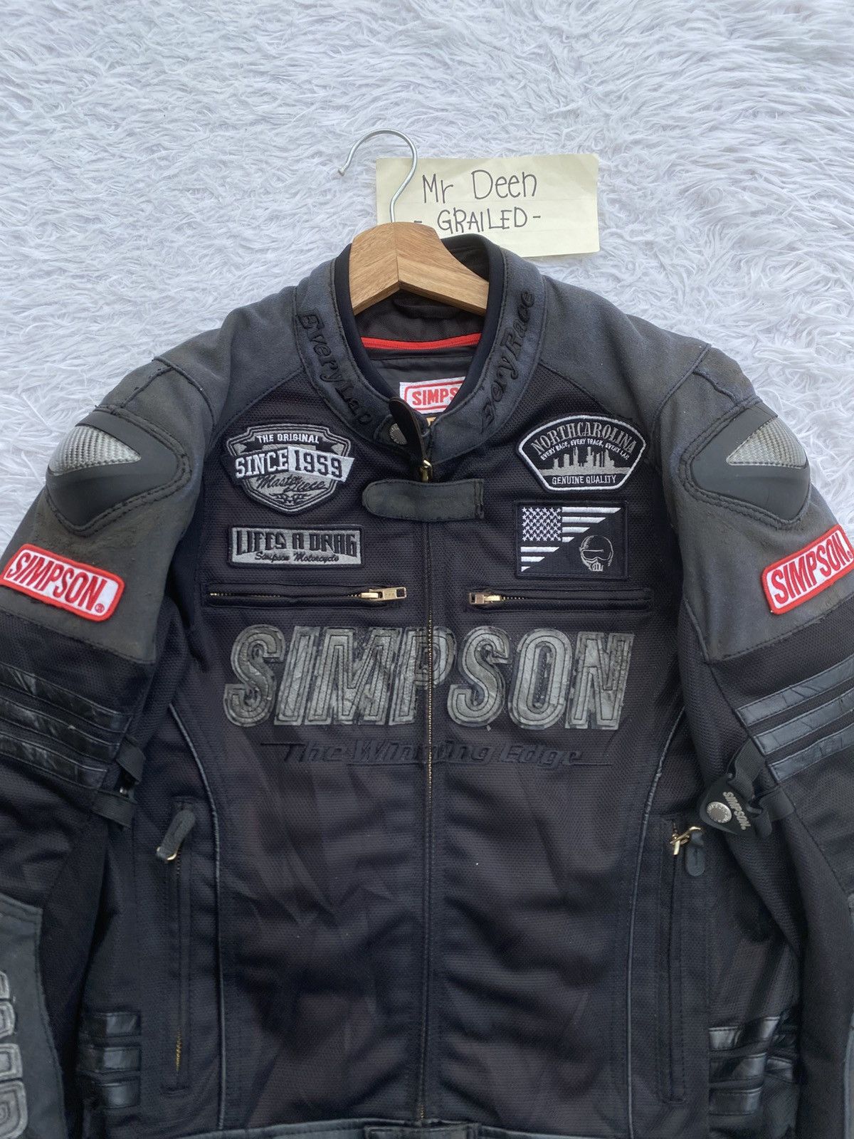 ICON Motorsports Rare Vintage Simpson Biker Racing Jacket Size US M / EU 48-50 / 2 - 2 Thumbnail