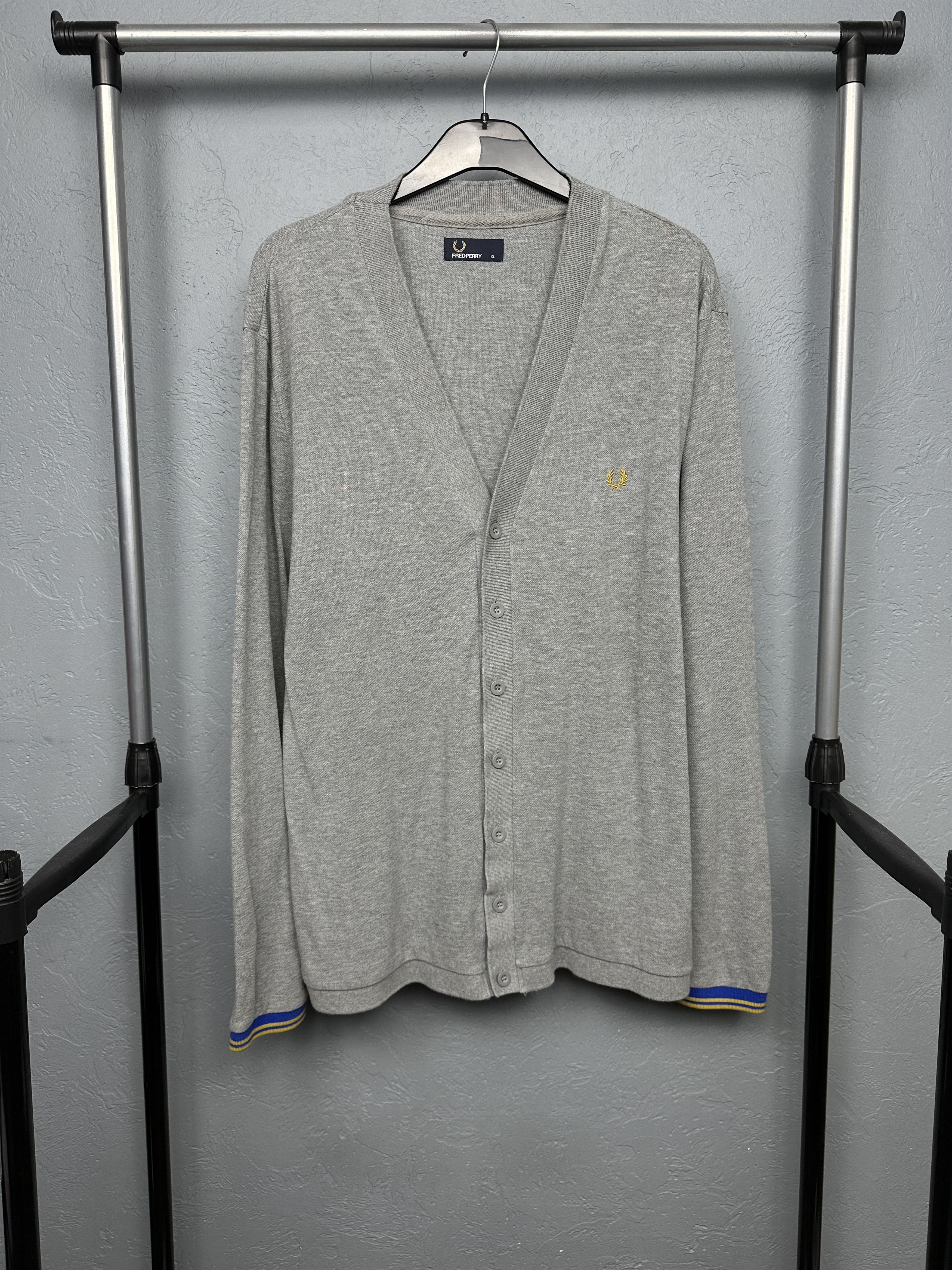 Fred Perry Fred Perry Vintage Mens Cardigan Sweater Jumper Size US XL / EU 56 / 4 - 1 Thumbnail