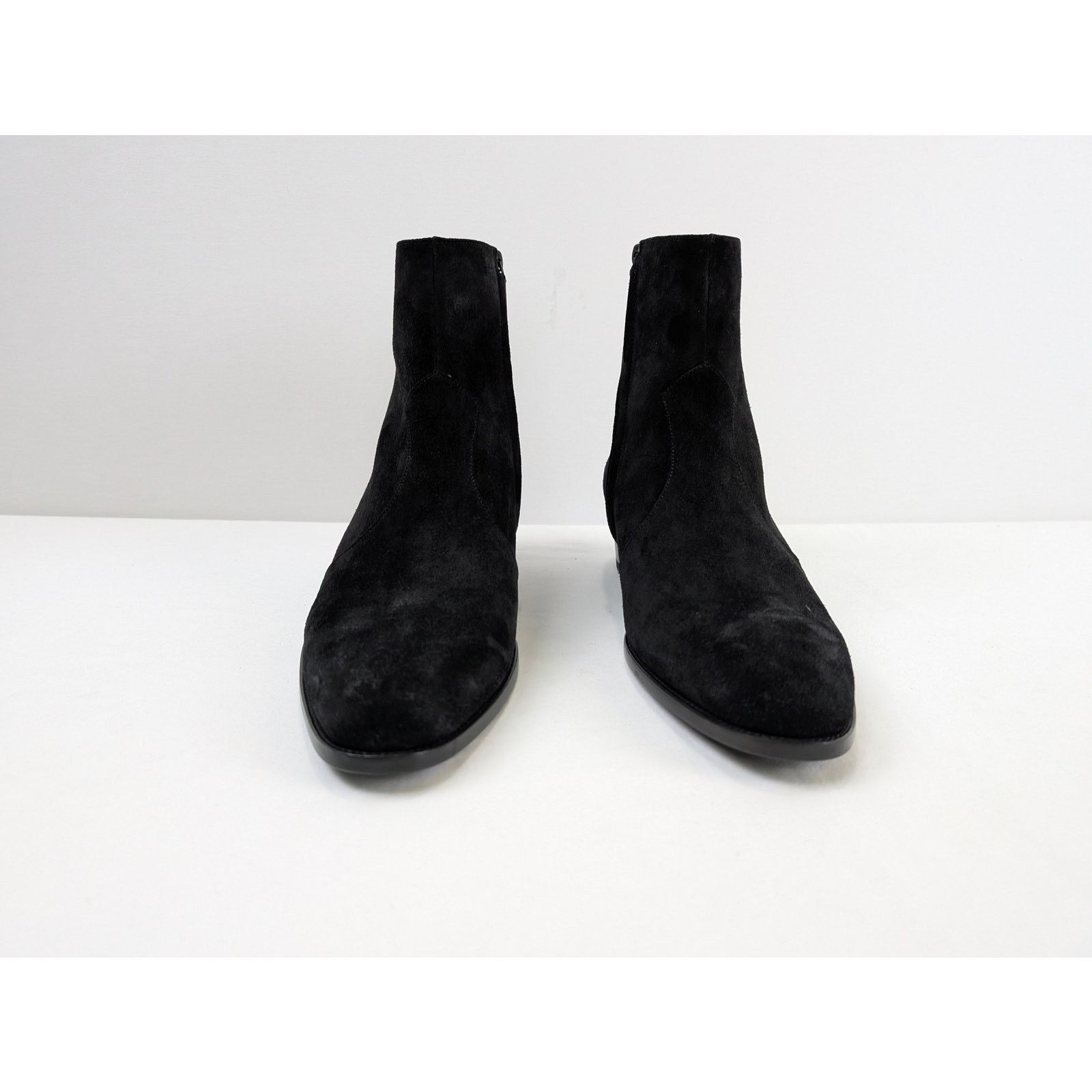 Saint Laurent Paris o1rshd1 Wyatt Chelsea Suede Boots in Black Size US 13 / EU 46 - 11 Thumbnail