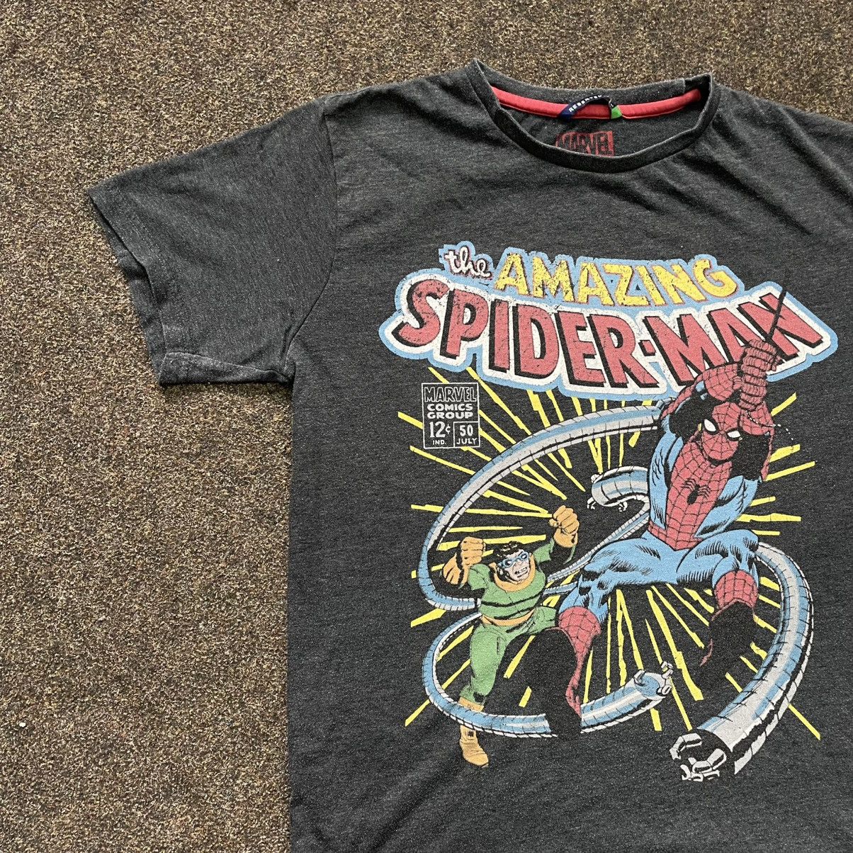 Vintage Vintage 90s Spider Man Graphic Tee Sun Faded Grunge Baggy S Size US S / EU 44-46 / 1 - 2 Thumbnail