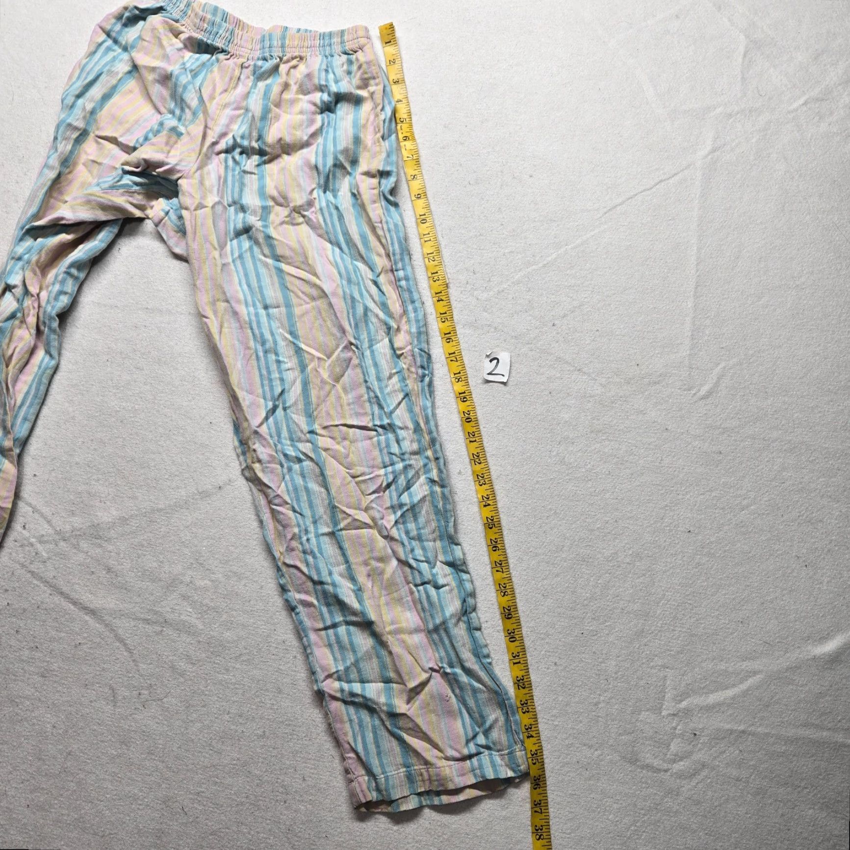 Joe Boxer Joe Boxer Pajama Pants Striped Multicolor Adult Women's M Medium Blue Christmas Geometric Fleece Polyester Drawstring Regular Pants Womens Size 32" / US 10 / IT 46 - 7 Thumbnail