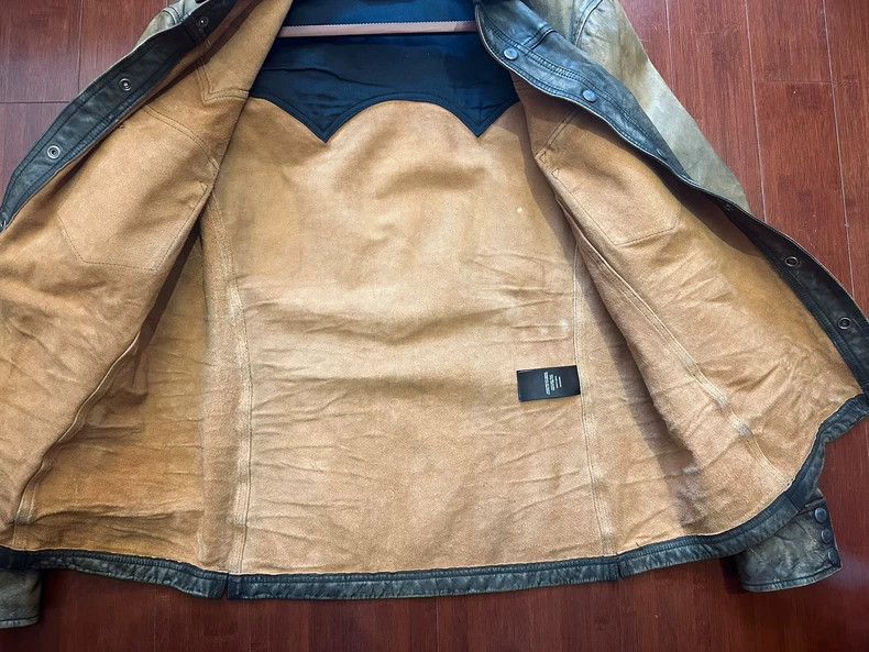RRL Ralph Lauren RRL Ralph Lauren Black Label Governor's Leather Shirt Size US L / EU 52-54 / 3 - 5 Thumbnail