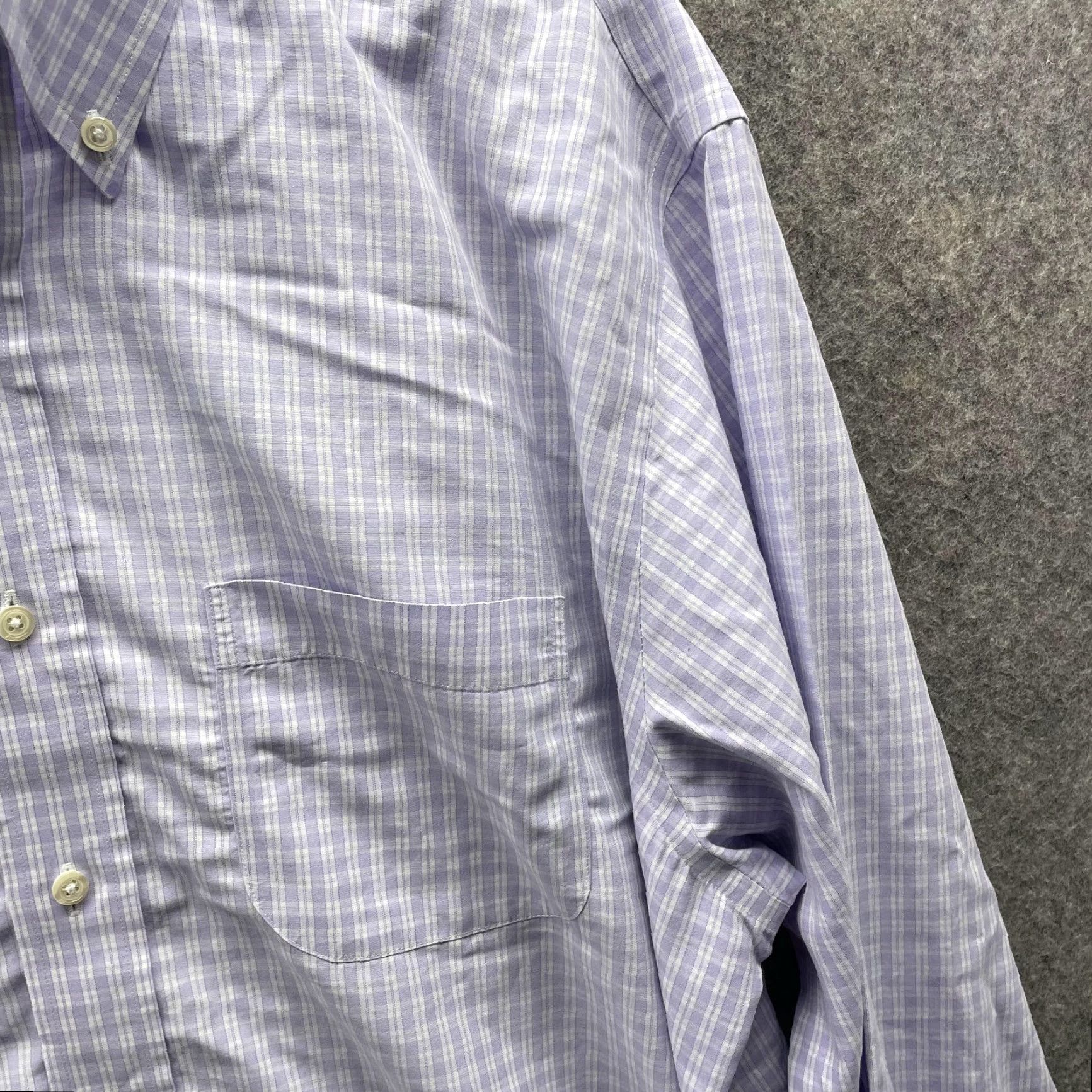 Brooks Brothers VINTAGE Brooks Brothers Shirt Men 17 35 Check Purple Button-Down Madison Preppy Shirt Women? Size US XL / EU 56 / 4 - 4 Thumbnail