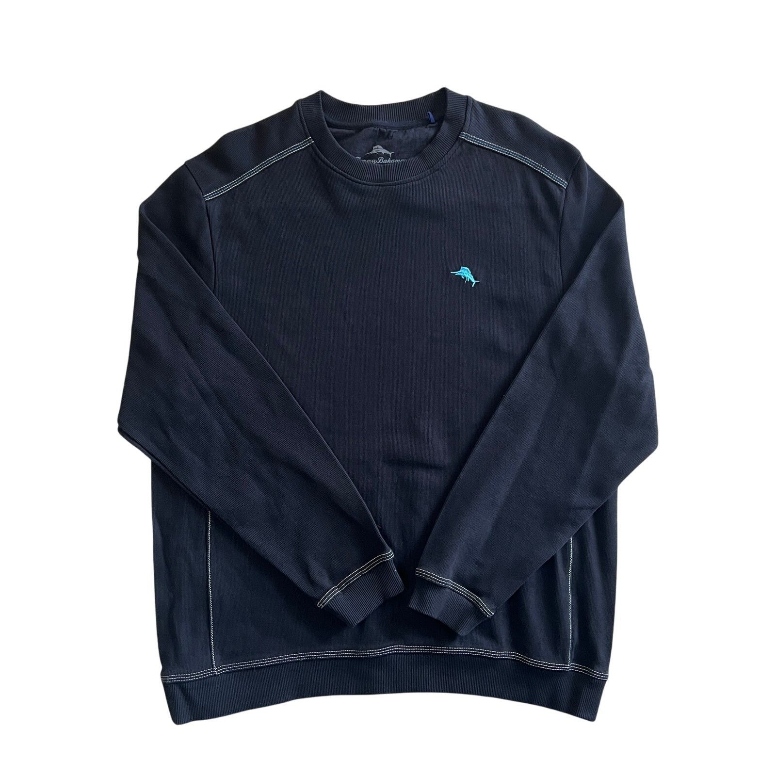 Tommy Bahama Tommy Bahama Crewneck Cotton Sweatshirt Black Size Large L Size US L / EU 52-54 / 3 - 1 Thumbnail