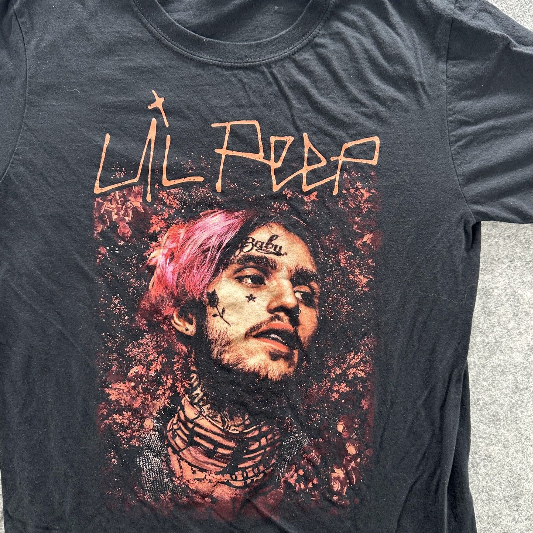 Gildan Lil Peep Shirt Mens Medium Black Graphic Tee Hip Hop Music Gildan Softstyle Tee Size US M / EU 48-50 / 2 - 5 Thumbnail