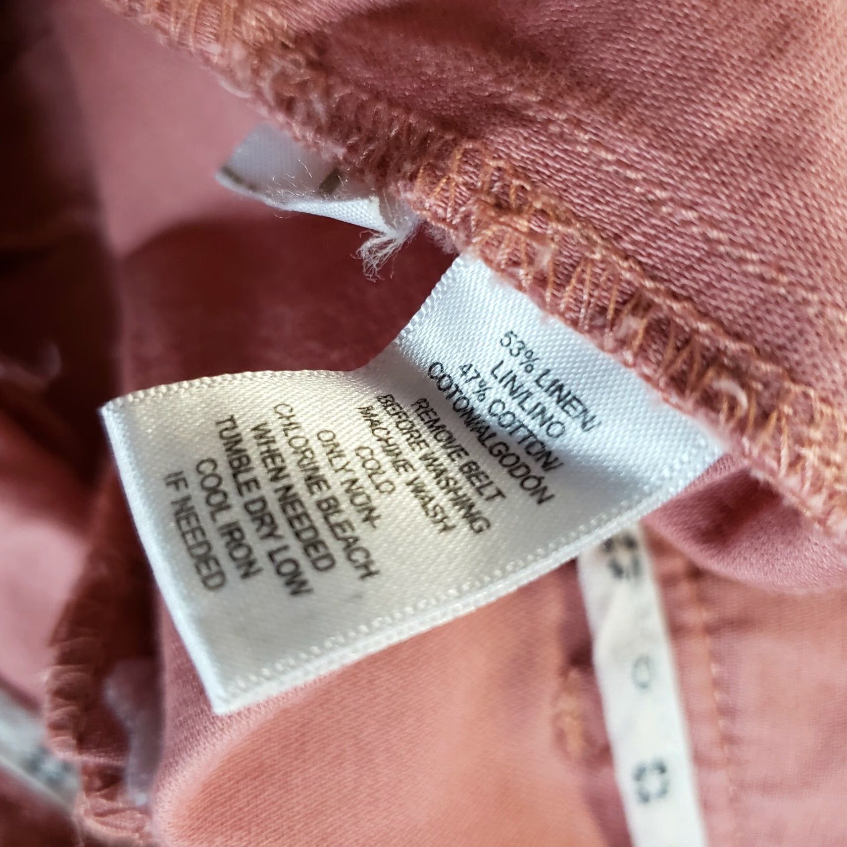 Ann Taylor VINTAGE? NO — Ann Taylor LOFT Womens Pants 8 Pink Linen Blend Tapered Leg Mid Rise Linen Blend Pants 8 Pink Mens Womens Girls? Size 30" / US 8 / IT 44 - 7 Thumbnail