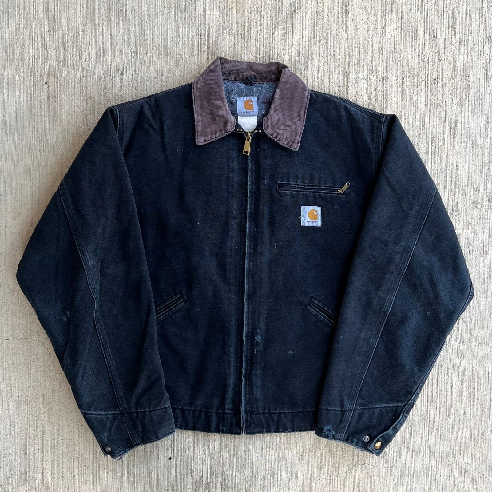 Carhartt × Vintage 90s Carhartt JB105 black detroit jacket sz XL