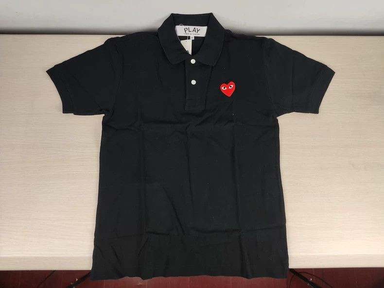 Comme des Garcons Comme Des Garcons Black Grey Red Heart Black Heart Polo Sh Size M / US 6-8 / IT 42-44 - 1 Thumbnail
