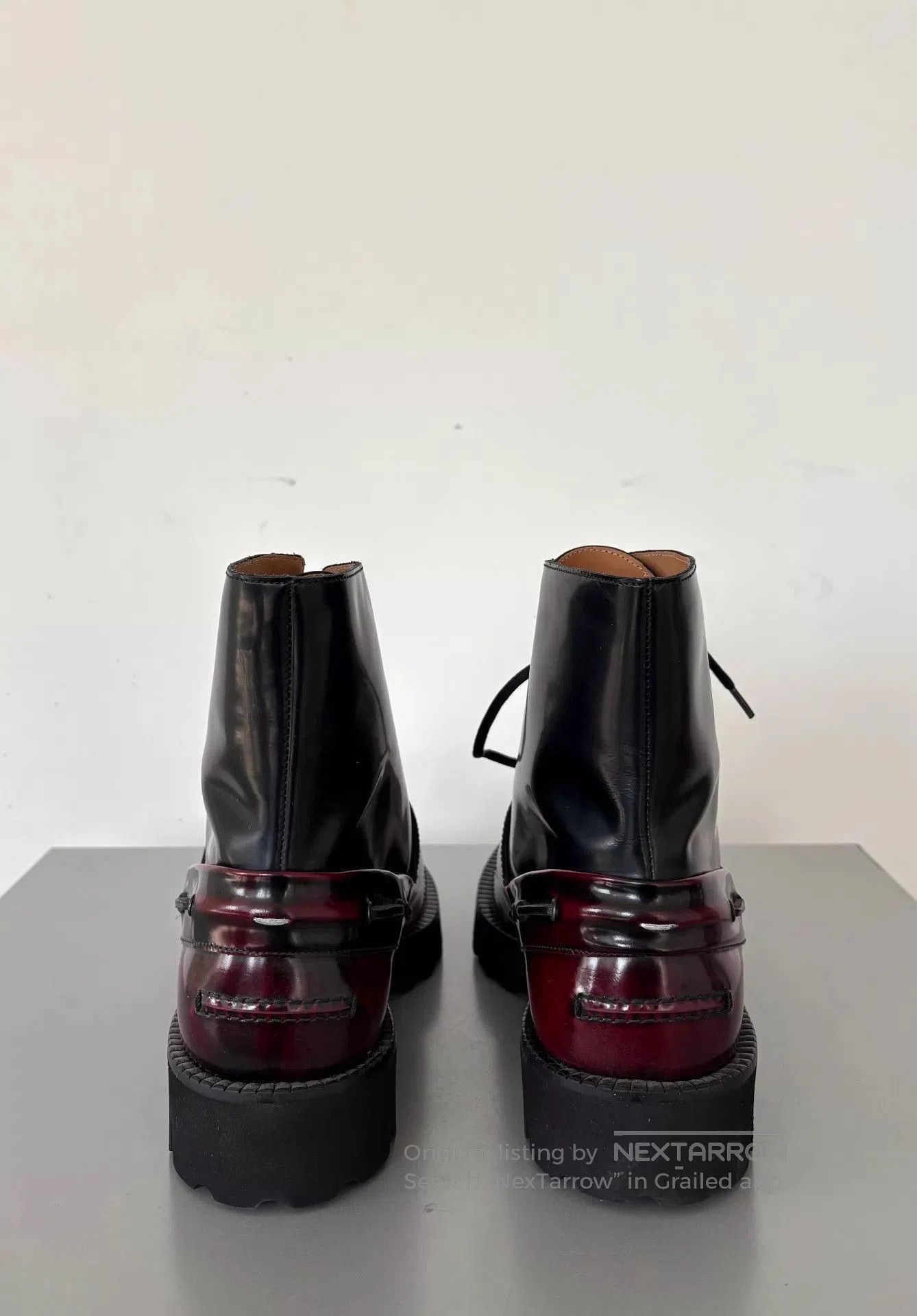 Maison Margiela Multi Color Leather Lace-Up Ankle Boots Size 8. Size US 8 / EU 41 - 5 Thumbnail