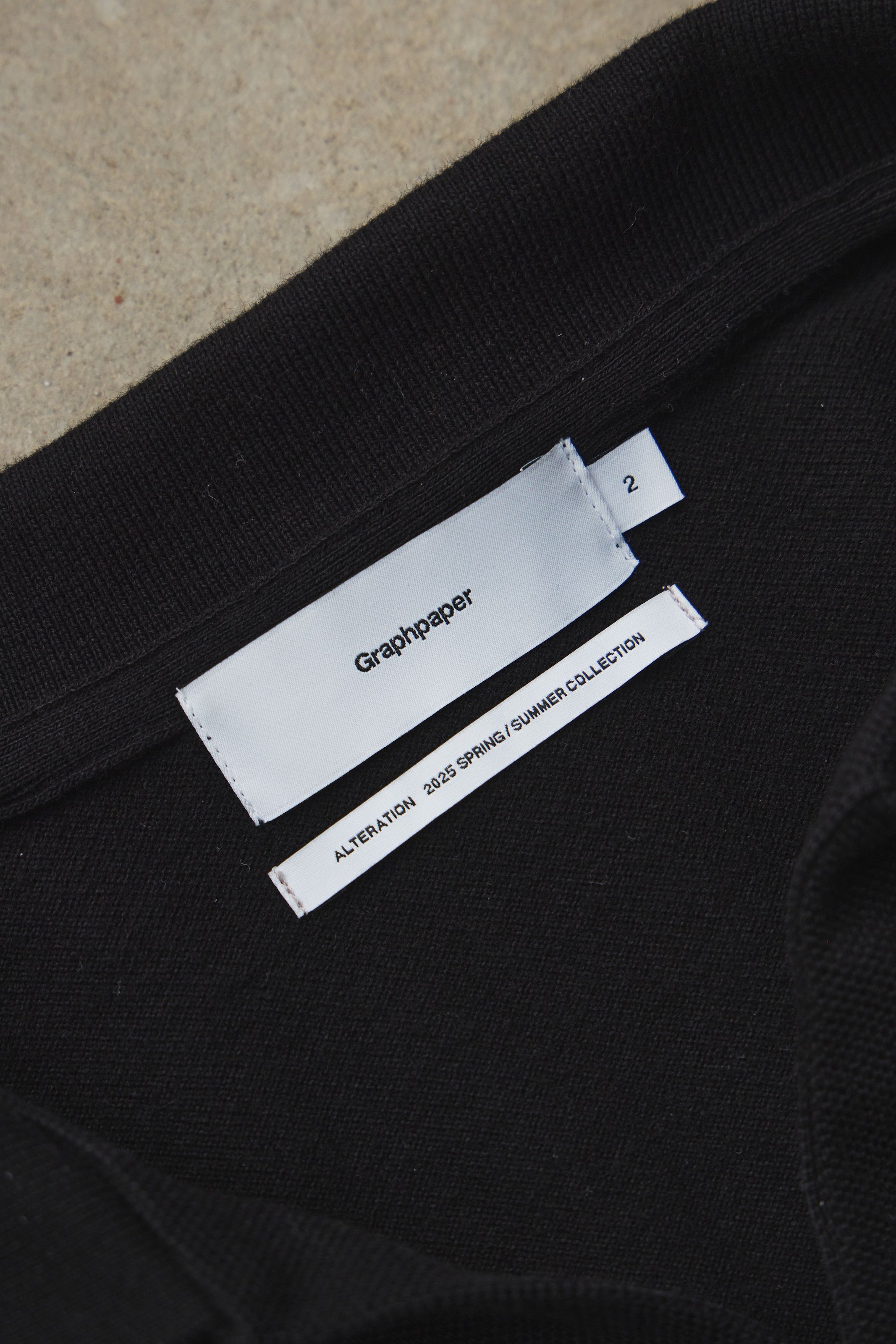 Other Name. Indian Cotton Kanoko Big Polo Shirt Black Size US M / EU 48-50 / 2 - 10 Thumbnail