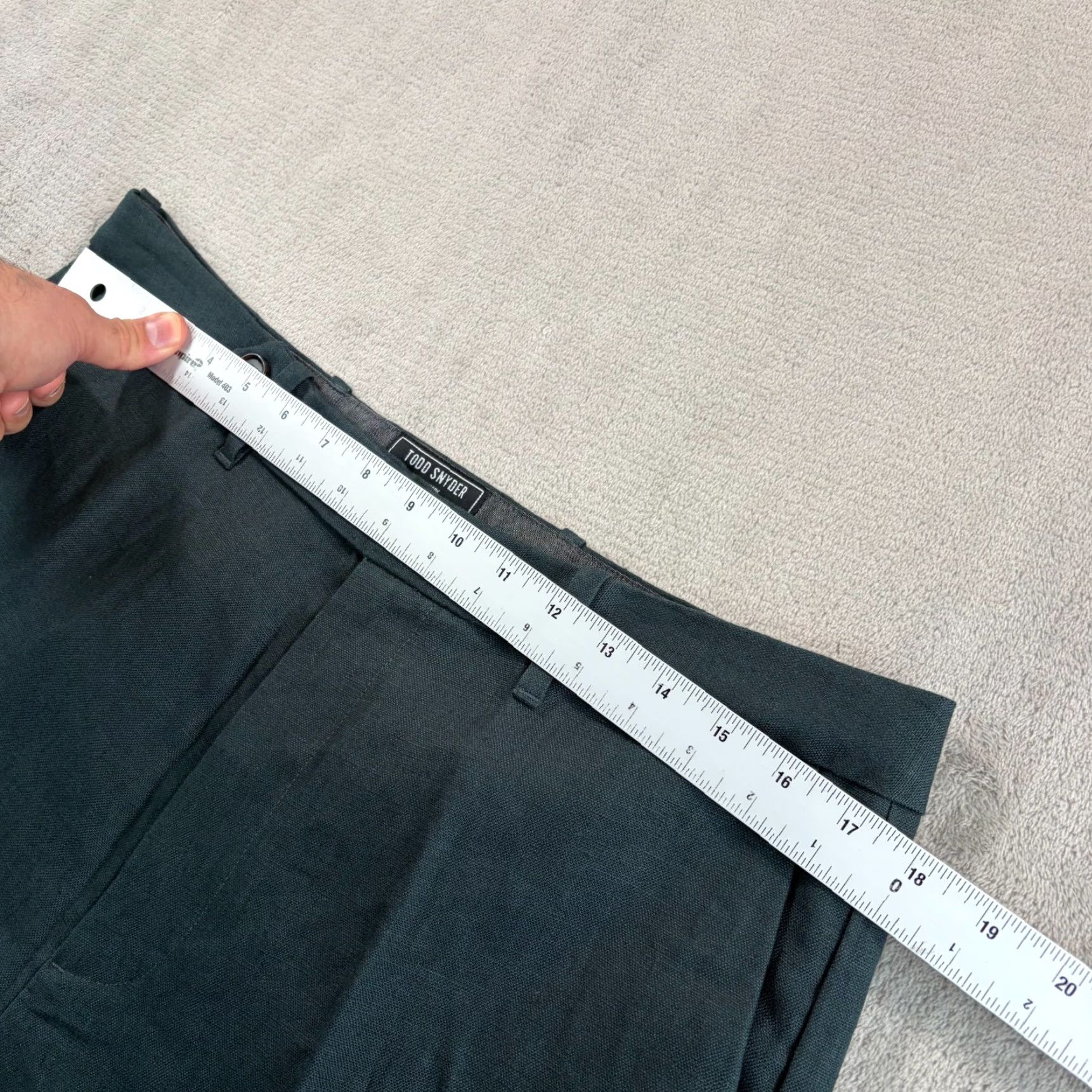 Todd Snyder Todd Snyder Pants in Poseidon 100% Linen Straight Fit 34x32 NWT Button Zip Classic Dress Trousers Men Size US 34 / EU 50 - 6 Thumbnail