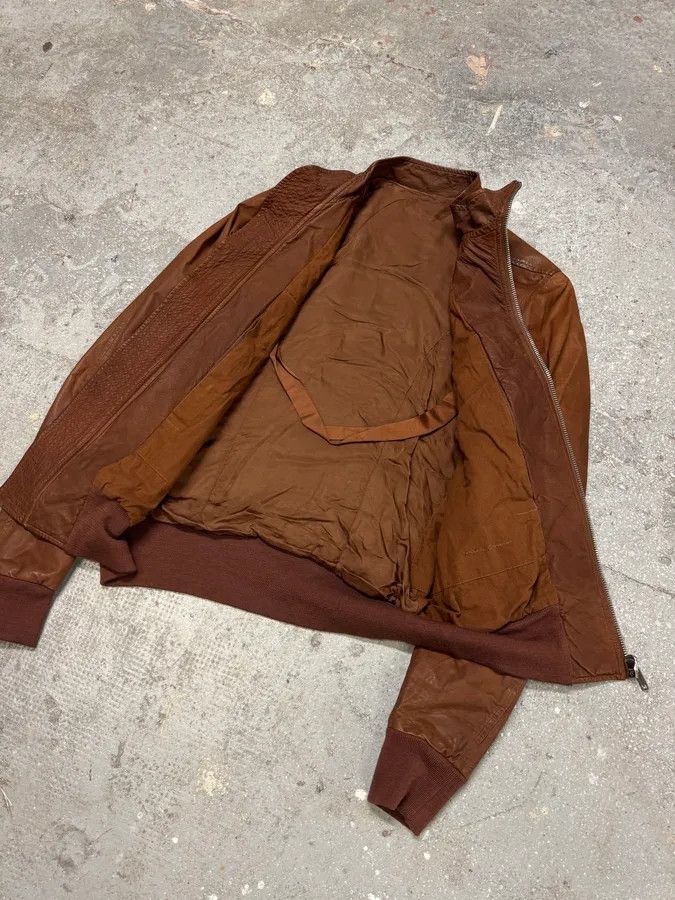 Rick Owens FW2008 Rick Owens Bordeaux Asymmetrical Leather Jacket Size US L / EU 52-54 / 3 - 3 Thumbnail