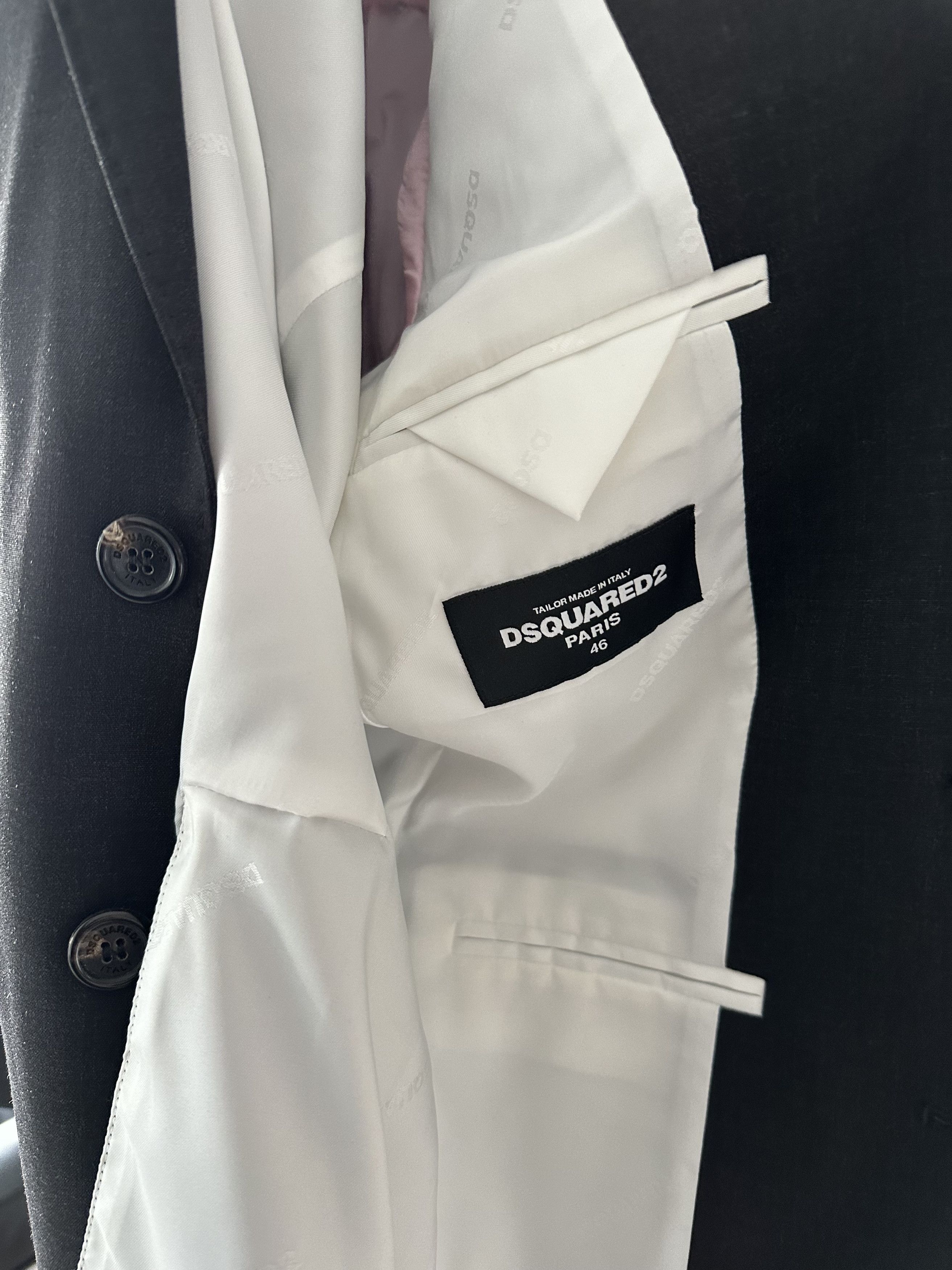 Dsquared2 DSquared Slim Fit Charcoal Suit Size 36R - 4 Thumbnail