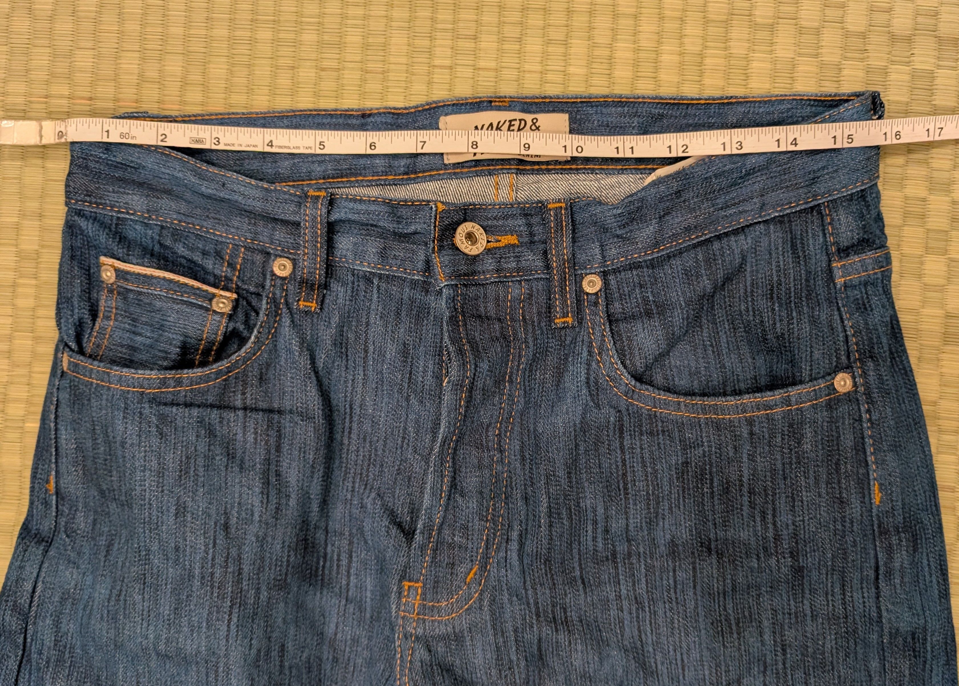 Naked & Famous Naked & Famous Easy Guy Cerulean Kasuri Selvedge Denim Jeans Size US 30 / EU 46 - 5 Thumbnail