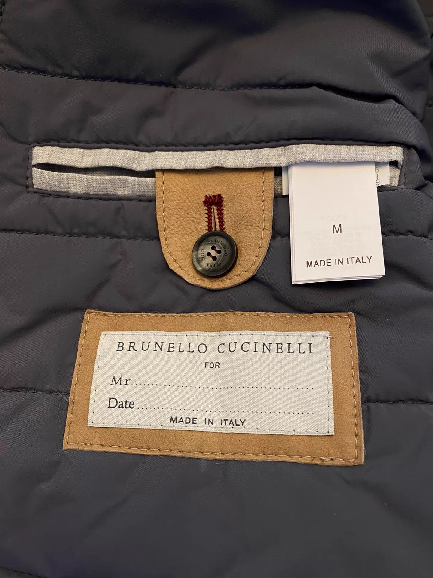 Brunello Cucinelli BC Four-Pocket Leather Safari Down Jacket M (Fur Collar) Size US M / EU 48-50 / 2 - 8 Thumbnail