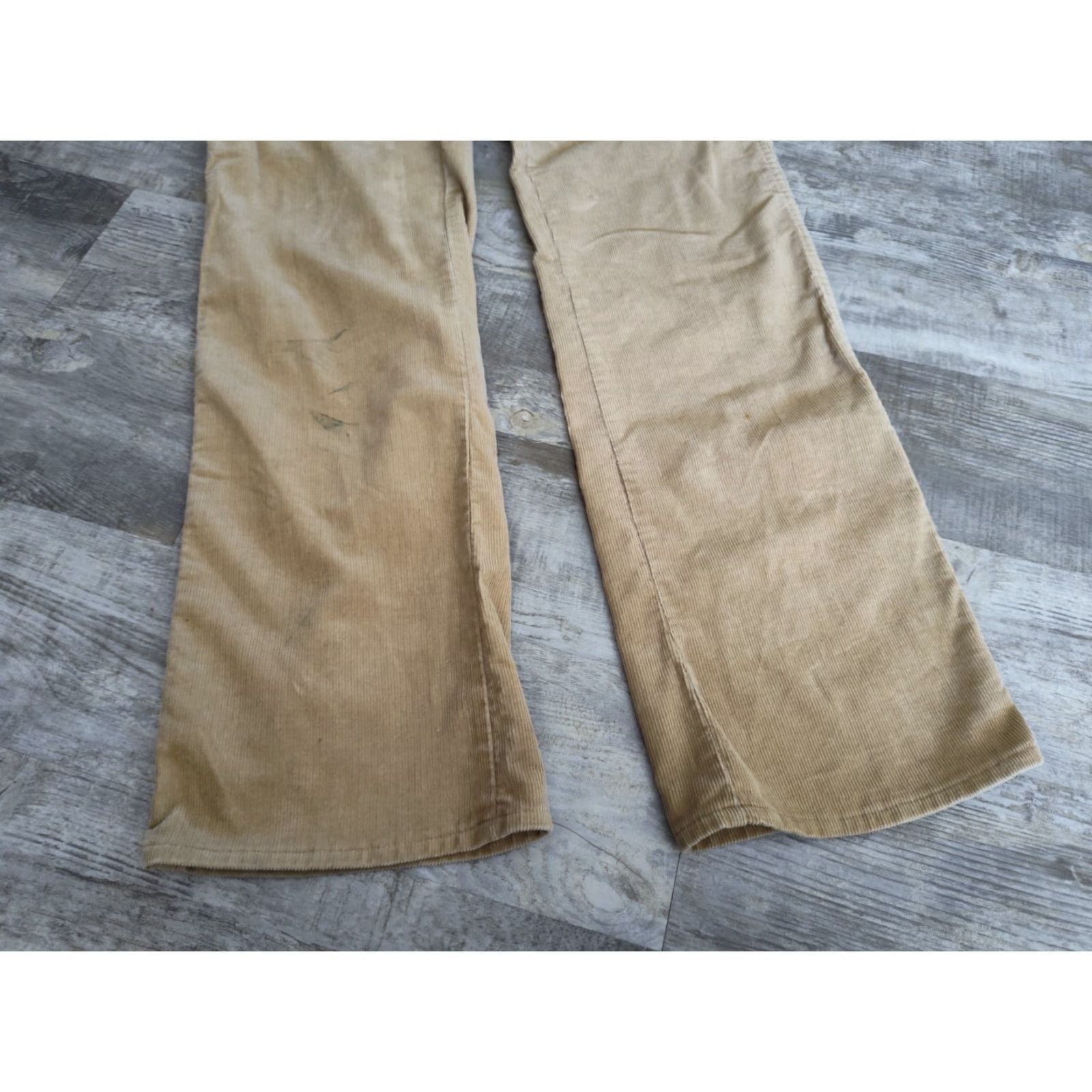 BB Dakota VTG Dakota Corduroy Straight Pants Mens 36x34 80s Western Tan Beige Workwear Made United States USA Size US 36 / EU 52 - 3 Thumbnail