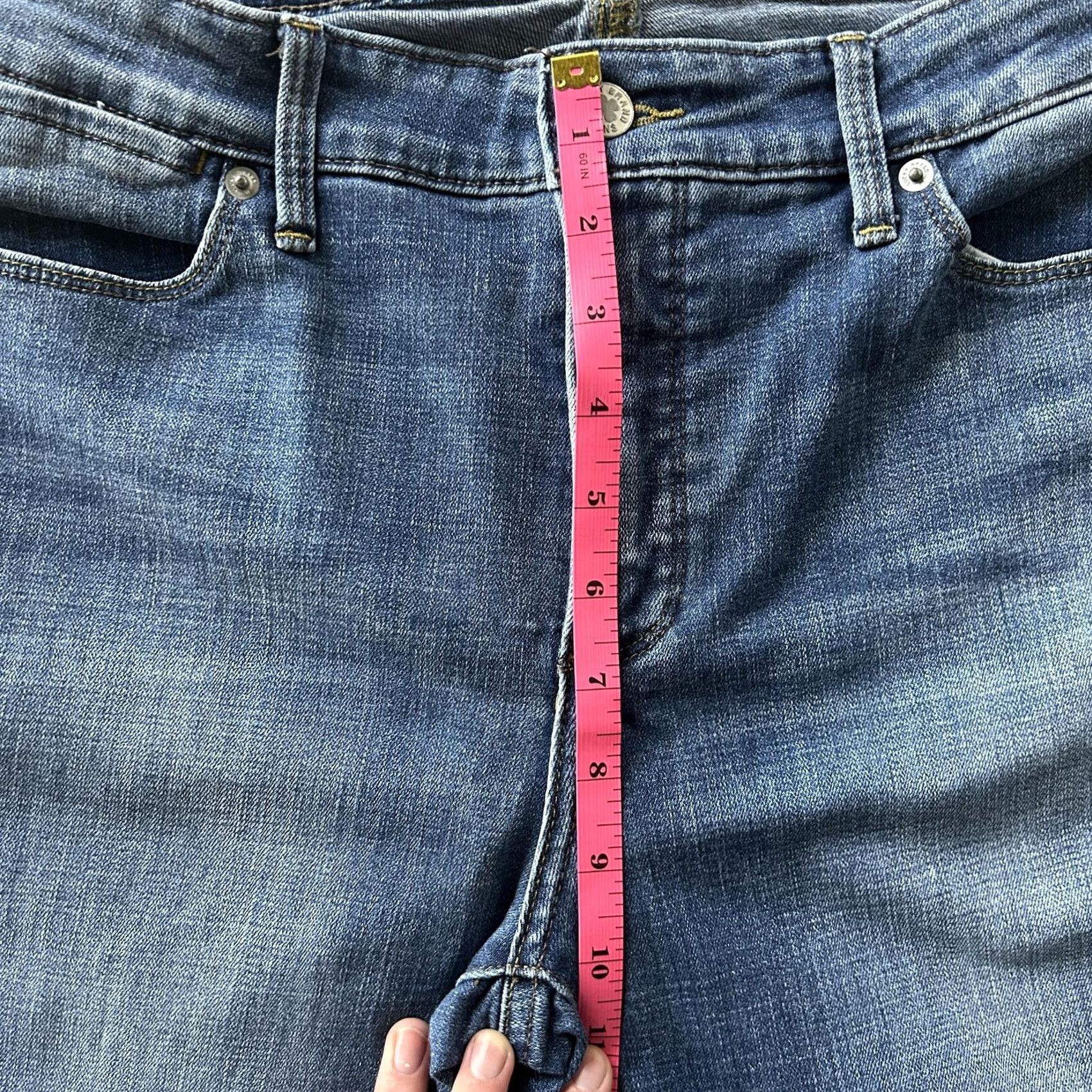 Lucky Brand Lucky Brand Skinny Jeans Womens 10/30 Medium Wash Blue Distressed Raw Hem Denim Jeans Size 32" / US 10 / IT 46 - 6 Thumbnail