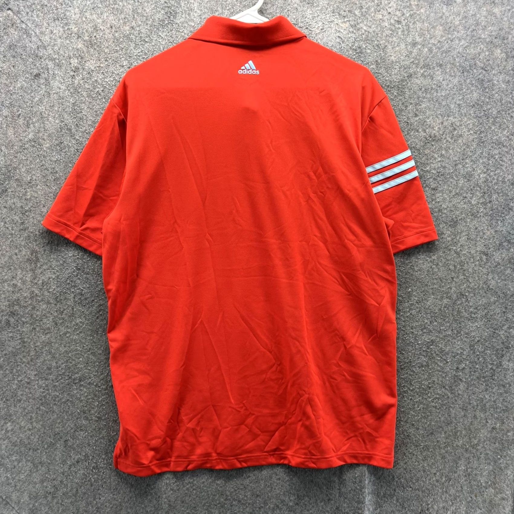 Adidas Adidas Golf Polo Shirt Mens Large Red Climacool 3 Stripe Short Sleeve Polo Shirt Mens L Red Climacool Size US L / EU 52-54 / 3 - 7 Thumbnail