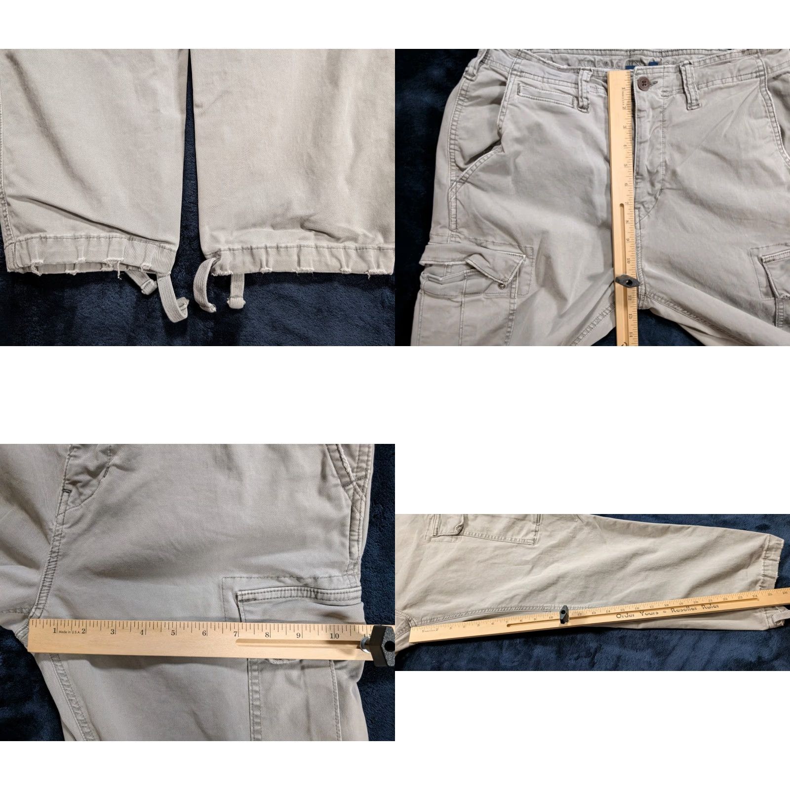 American Eagle Outfitters American Eagle Outfitters Cargo Pants Men 34x30 Gray Canvas Flex Lived In Straight 34in Inseam Regular Fit Vintage No Size US 34 / EU 50 - 8 Thumbnail