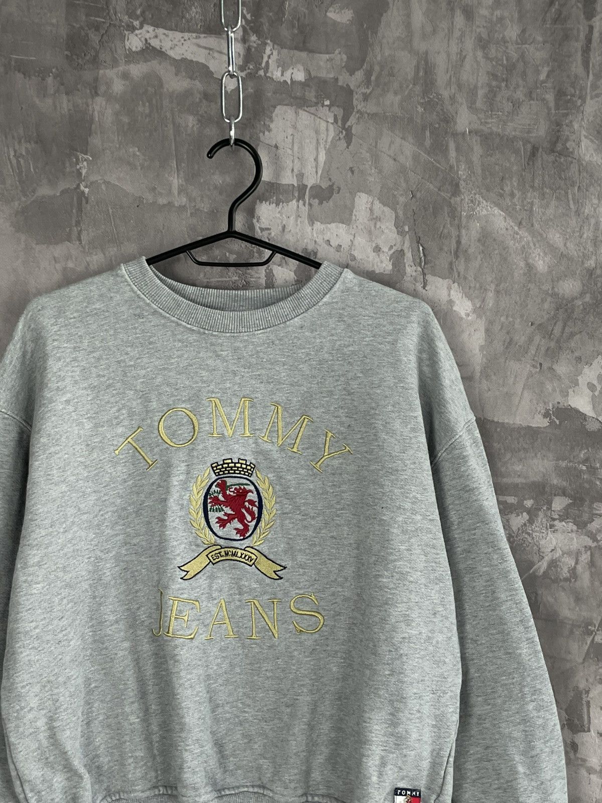 Tommy Hilfiger Tommy Jeans Big Embroidered Logo Baggy Sweatshirt Size S / US 4 / IT 40 - 4 Thumbnail