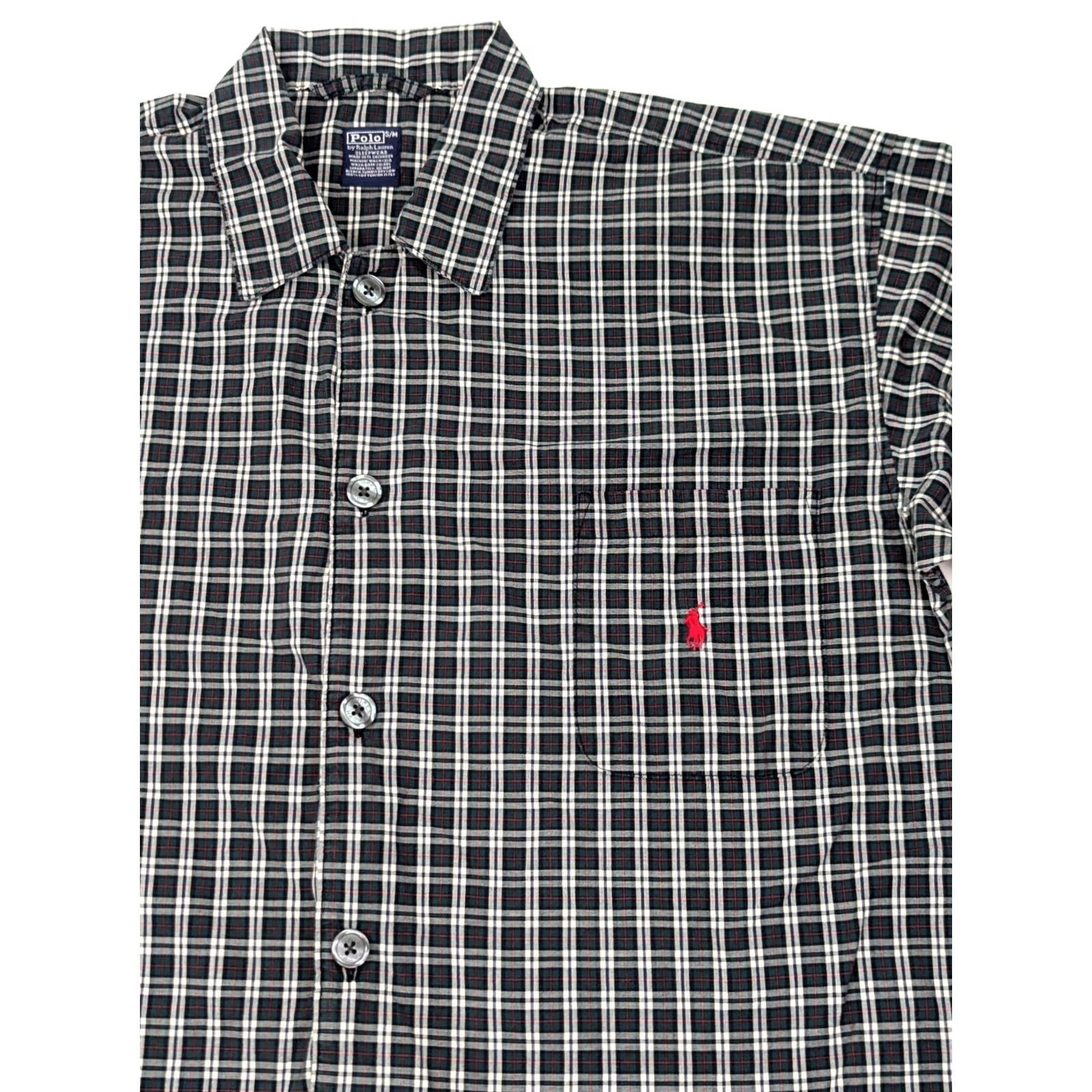 Polo Ralph Lauren VINTAGE Polo Ralph Lauren Shirt Mens S Green Plaid Check Lightweight Cotton Button Full Button Closure Sleepwear Size US S / EU 44-46 / 1 - 4 Thumbnail