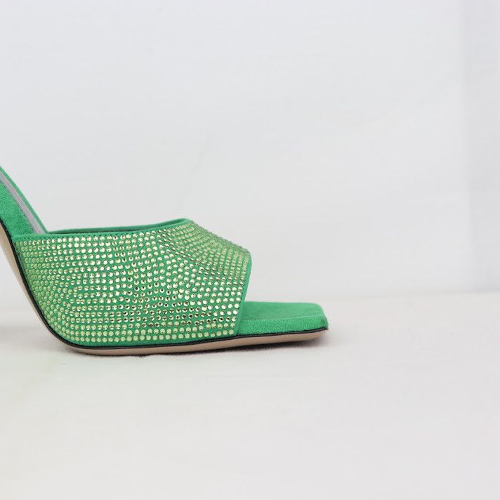 The Attico o1rshd1 Devon Mules In Emerald Size US 7 / IT 37 - 4 Thumbnail