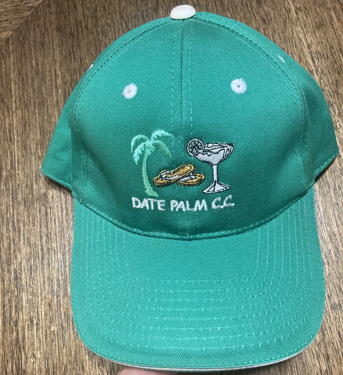 Vintage Date Palm C.C Golf Baseball Hat By Town Talk Green Adult Size ONE SIZE - 1 Thumbnail