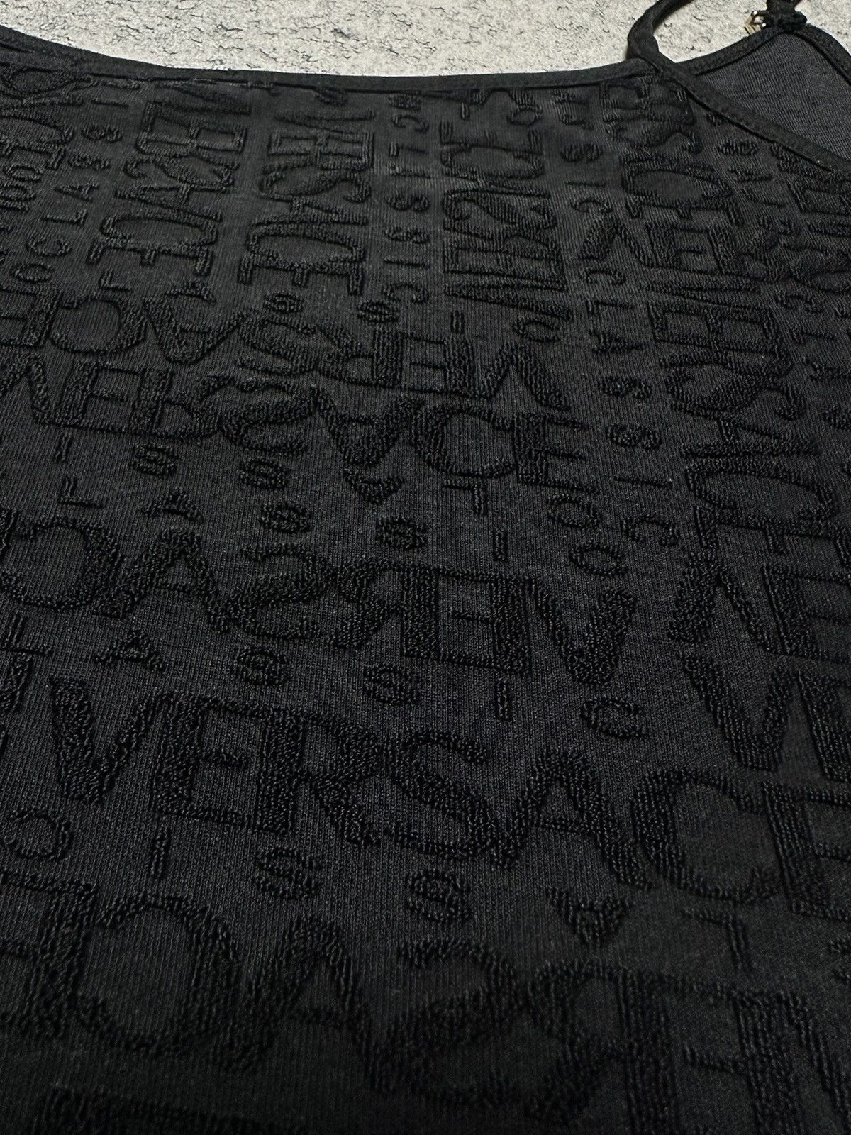 Versace Versace Monogram Logo Stretch Black Tank Top Shirt Size M / US 6-8 / IT 42-44 - 8 Thumbnail