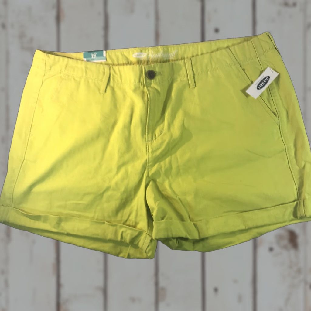 Old Navy Old Navy Neon Boyfriend Shorts Women's Size 16 Yellow/Green Casual Summer Lightweight Size 38" / US 16 / IT 52 - 1 Thumbnail