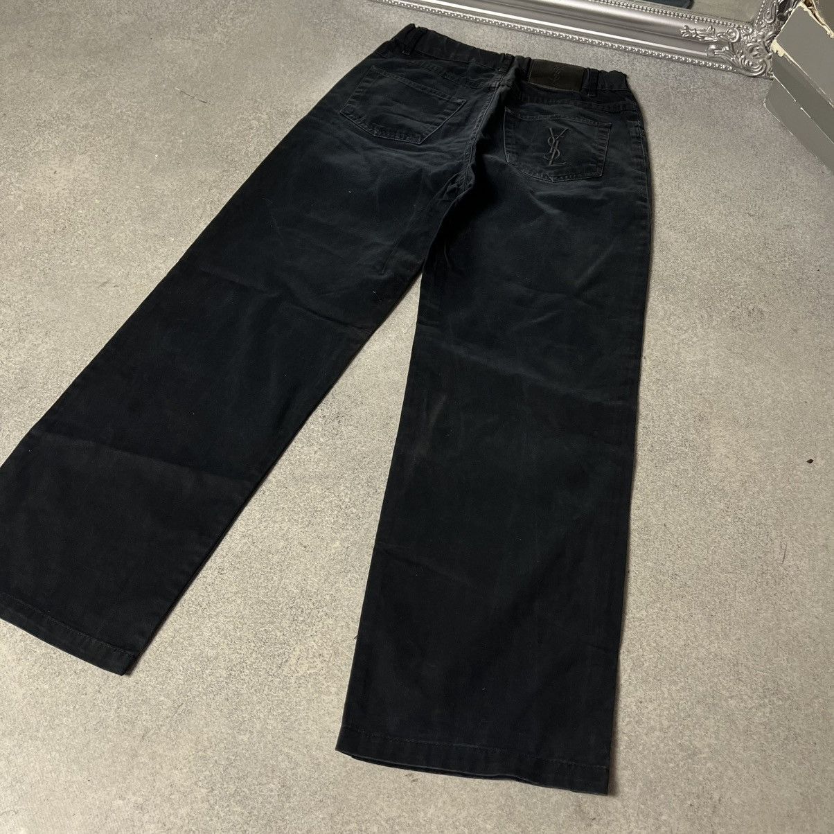 Yves Saint Laurent Vintage Yves Saint Laurent Pants Big Logo YSL Denim Jeans Size US 26 / EU 42 - 4 Thumbnail