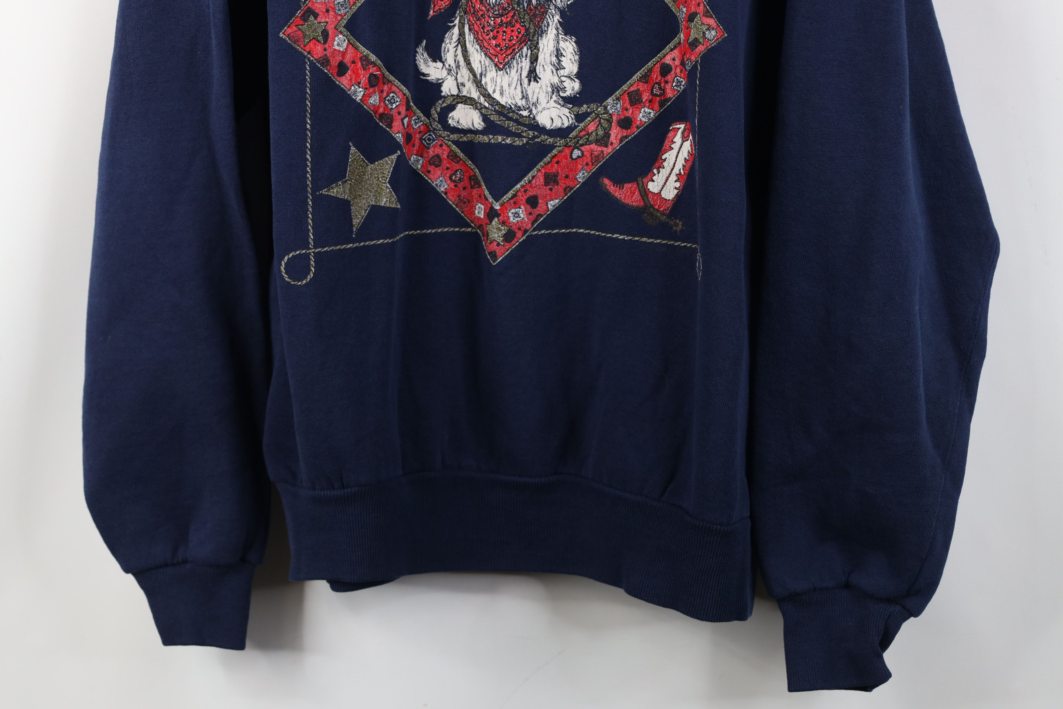 Vintage Vintage 90s Western Cowgirl Dog Turtleneck Sweatshirt USA Size M / US 6-8 / IT 42-44 - 3 Thumbnail