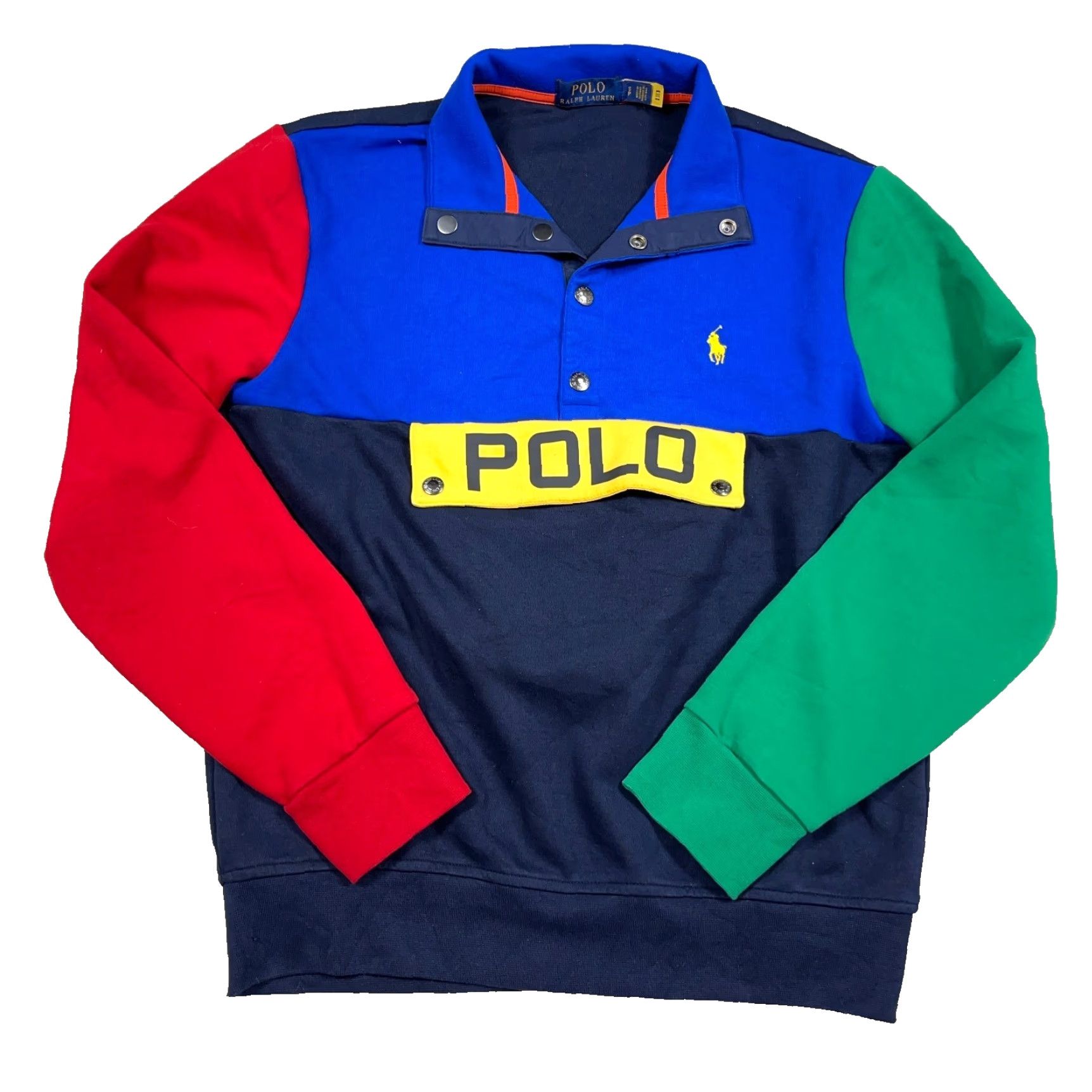 Polo Ralph Lauren Polo Ralph Lauren Sweater Men Small Pullover Mock Neck Colorblock Solid Logo Knit's Fade-None Embroidered Zipper Casual Size US S / EU 44-46 / 1 - 2 Thumbnail