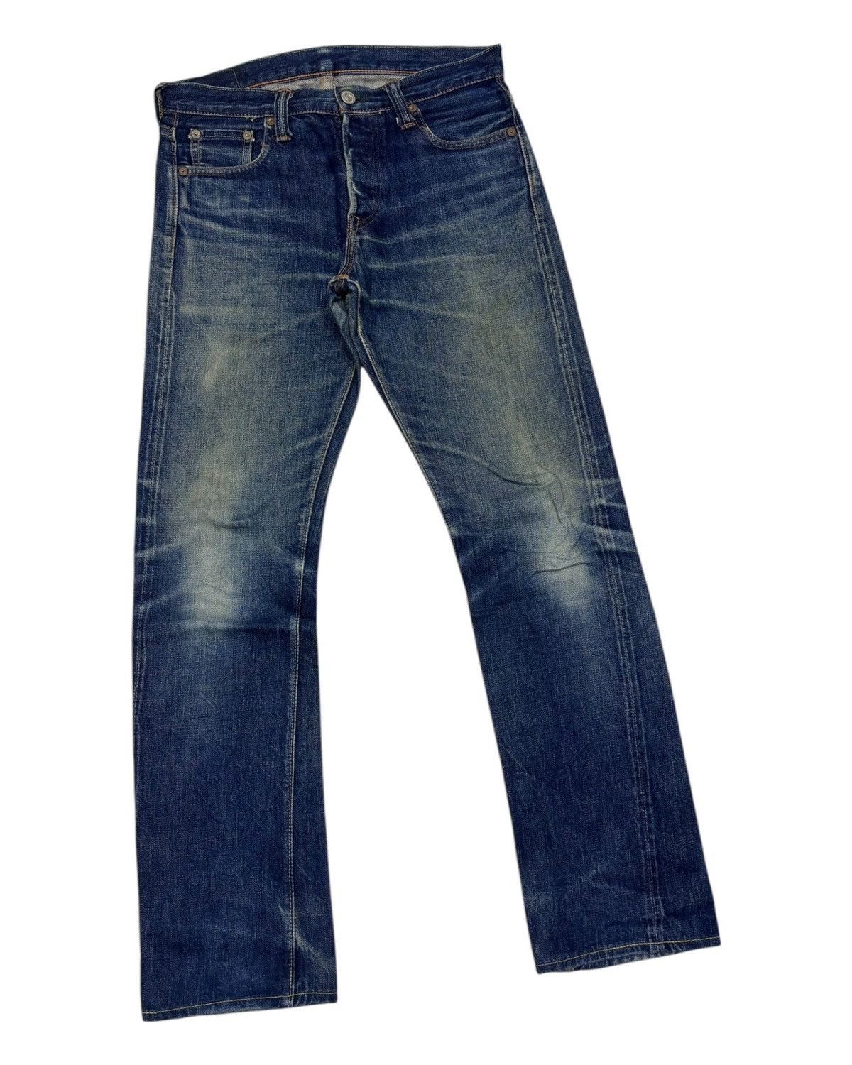 Full Count & Co. 🔥FULL COUNT SELVEDGE BLUE DISTRESSED DENIM JEANS Size US 30 / EU 46 - 8 Thumbnail