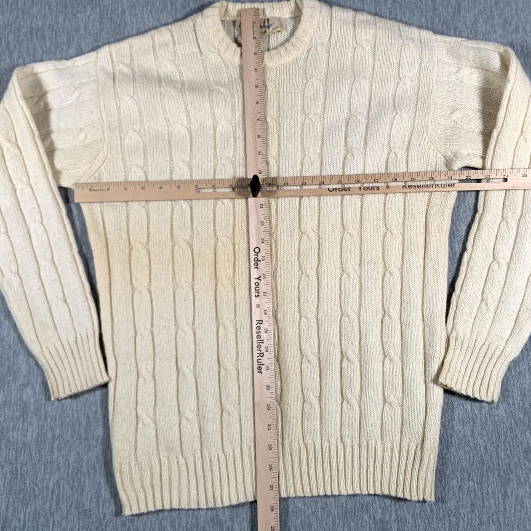 Vintage VINTAGE Carlo Gruber Sweater Womens Medium White Alpaca Wool Cable Knit Austria jacket style? Size M / US 6-8 / IT 42-44 - 7 Thumbnail