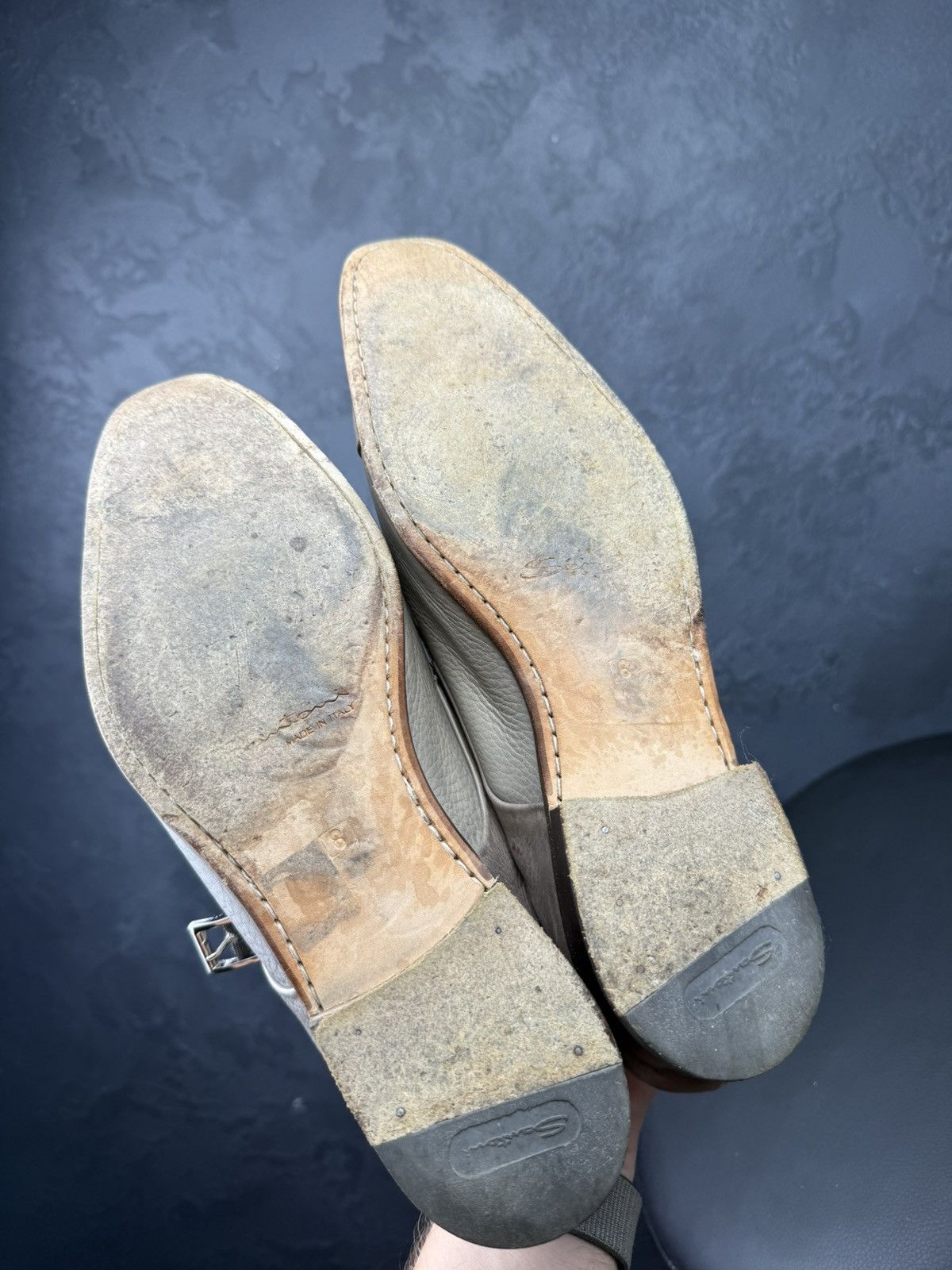 Santoni Santoni Men's Leather Double Monk Strap Shoes Size 8 Size US 8 / EU 41 - 13 Thumbnail