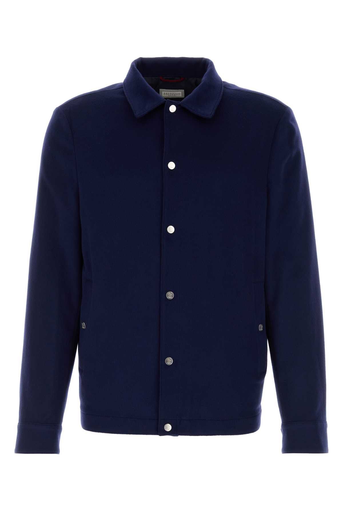 Brunello Cucinelli Blue Cashmere Jacket Size US M / EU 48-50 / 2 - 1 Thumbnail
