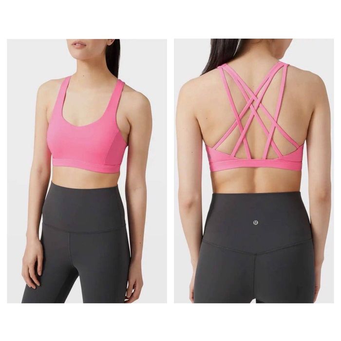 Lululemon Lululemon Free To Be Serene Hot Pink Yoga Sports Bra Size 8