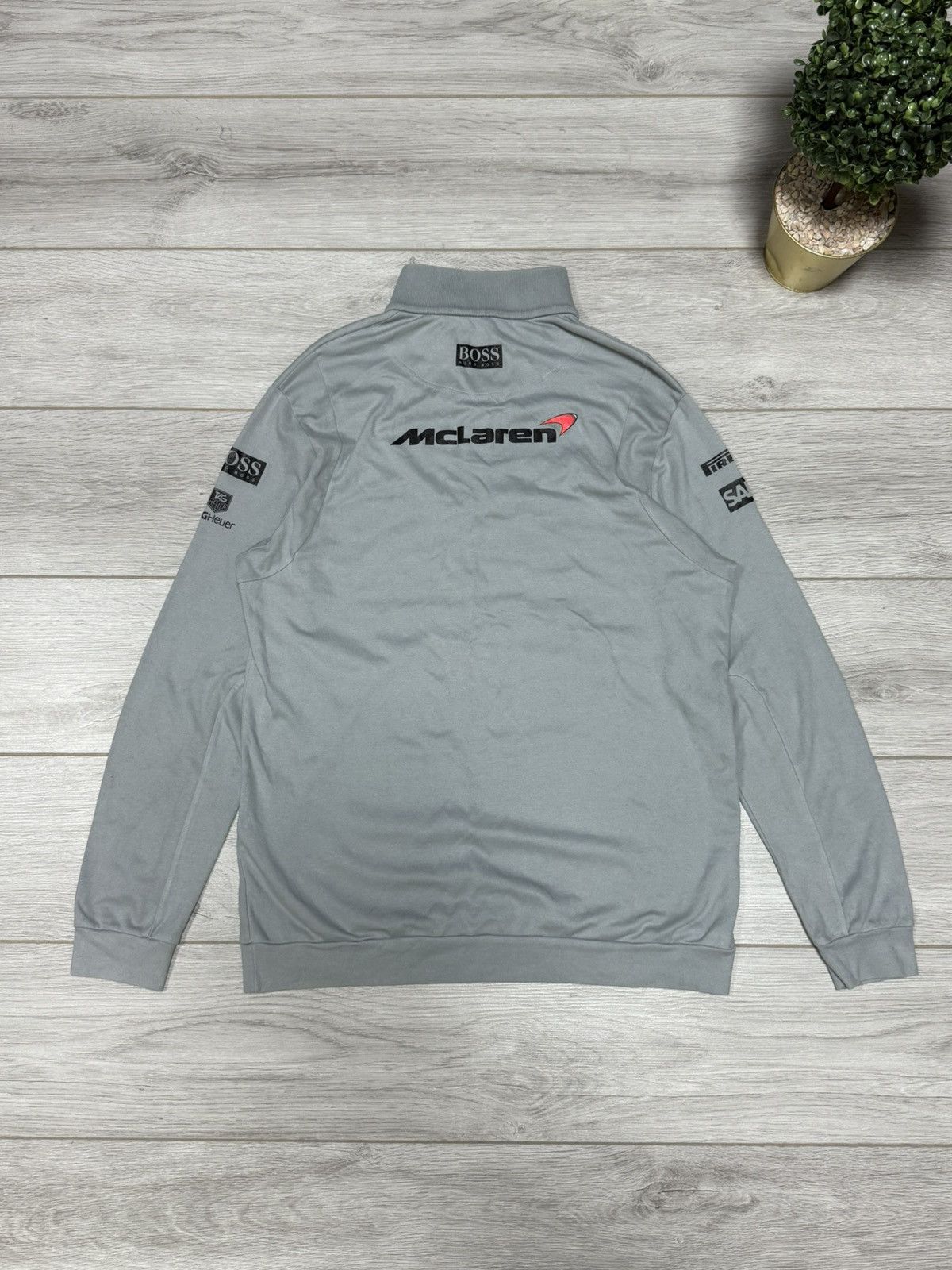 Hugo Boss × Mercedes-Benz BOSS x Mercedes McLaren quarter zip 1/4 sweater big logo Size US XXL / EU 58 / 5 - 5 Thumbnail