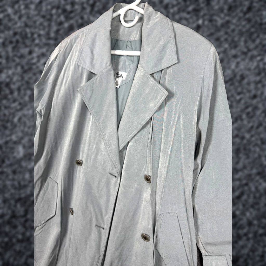 Lilly Pulitzer LILLY PULITZER Women's Trench Coat 8 Green Double Breasted Wool Lined Size M / US 6-8 / IT 42-44 - 1 Thumbnail