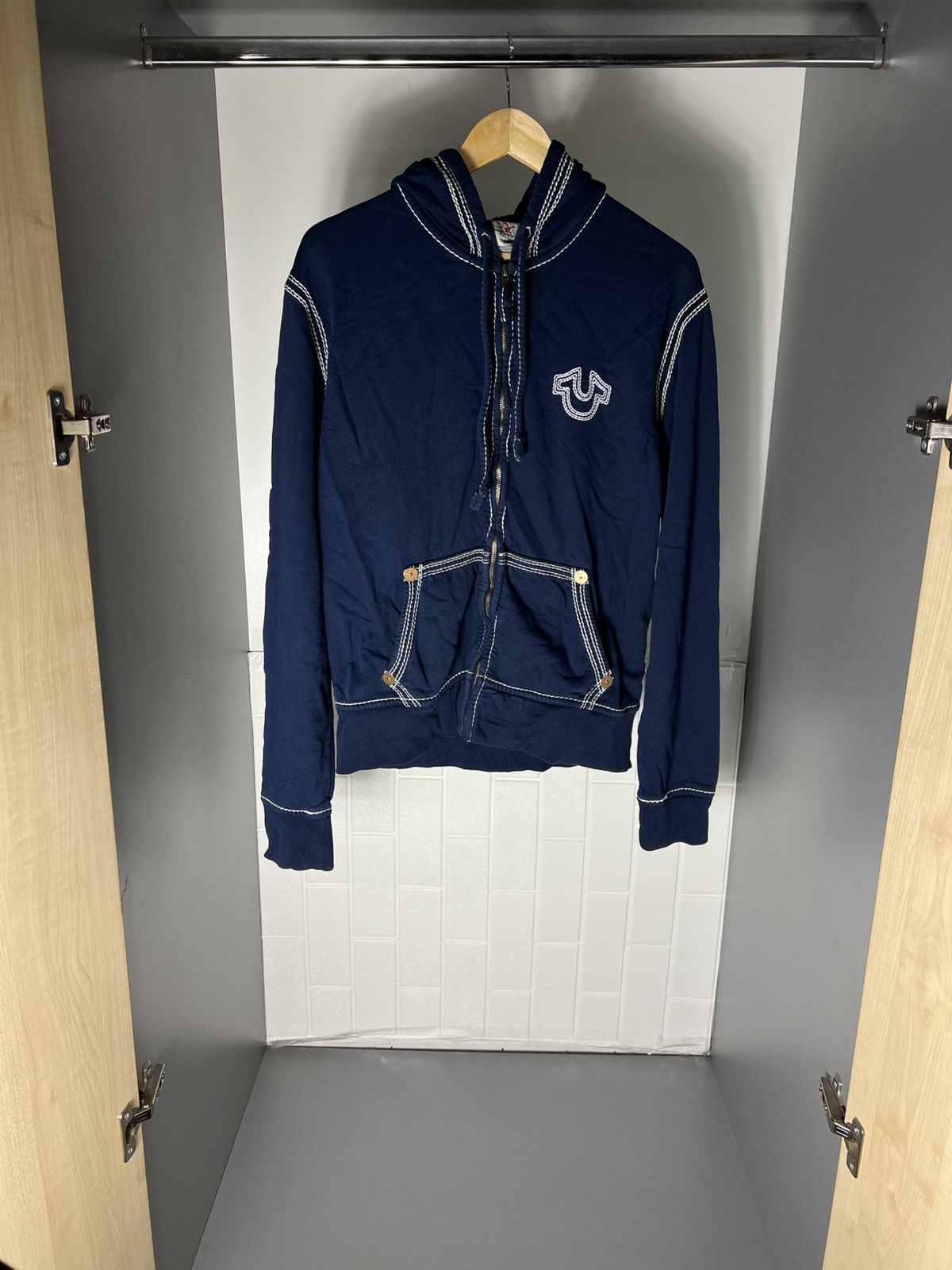 True Religion VINTAGE TRUE RELIGION ZIP HOODIE DESIGNER JAPAN STYLE Y2K Size US L / EU 52-54 / 3 - 7 Thumbnail