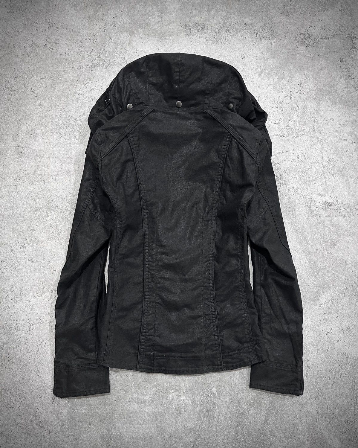Japanese Brand Luv Maison Bono Waxed Assymetric Jacket Kmrii Style Size US S / EU 44-46 / 1 - 7 Thumbnail