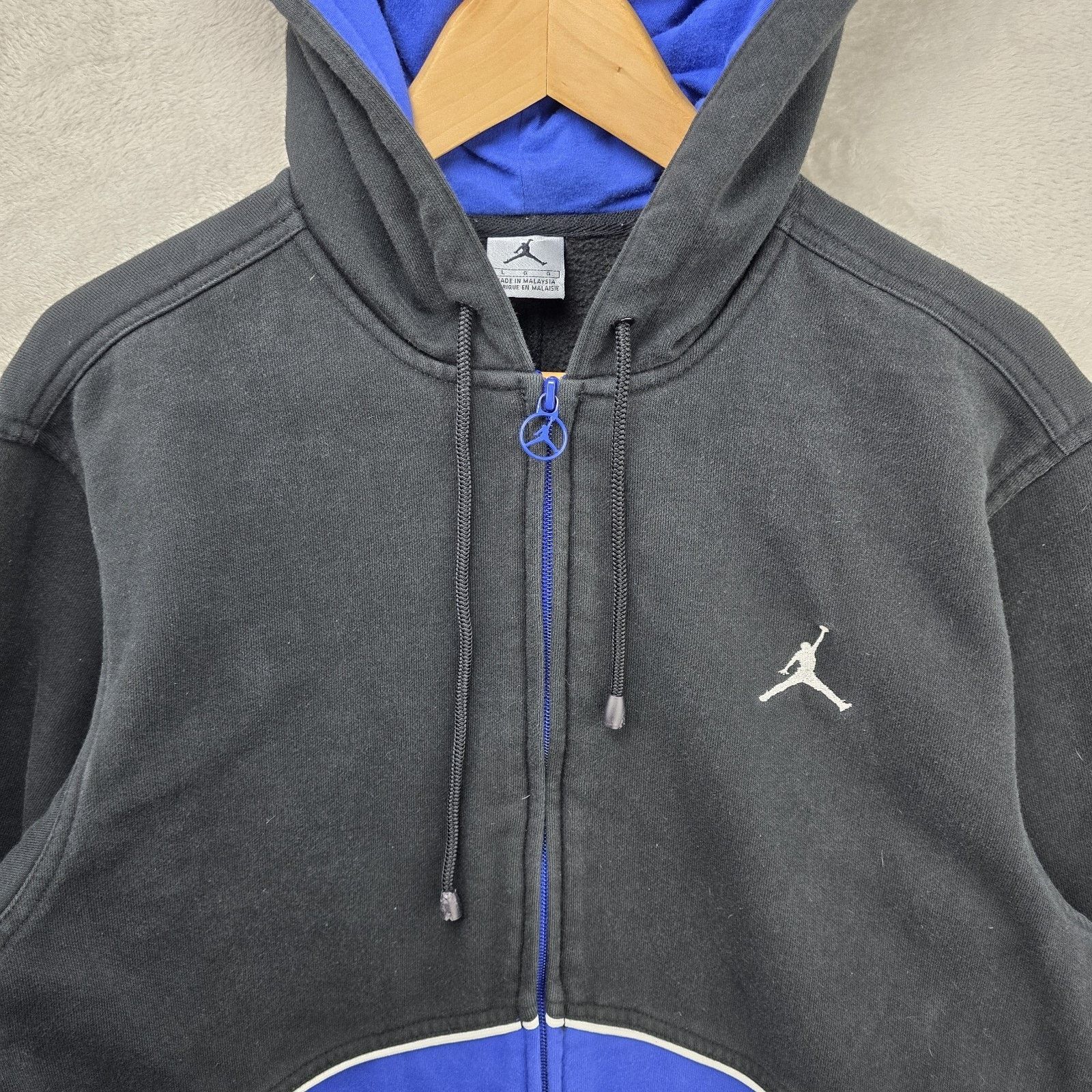 Jordan Brand Vintage Jordan Brand Full Zip Sweatshirt Large Hoodie Y2K Size US L / EU 52-54 / 3 - 3 Thumbnail