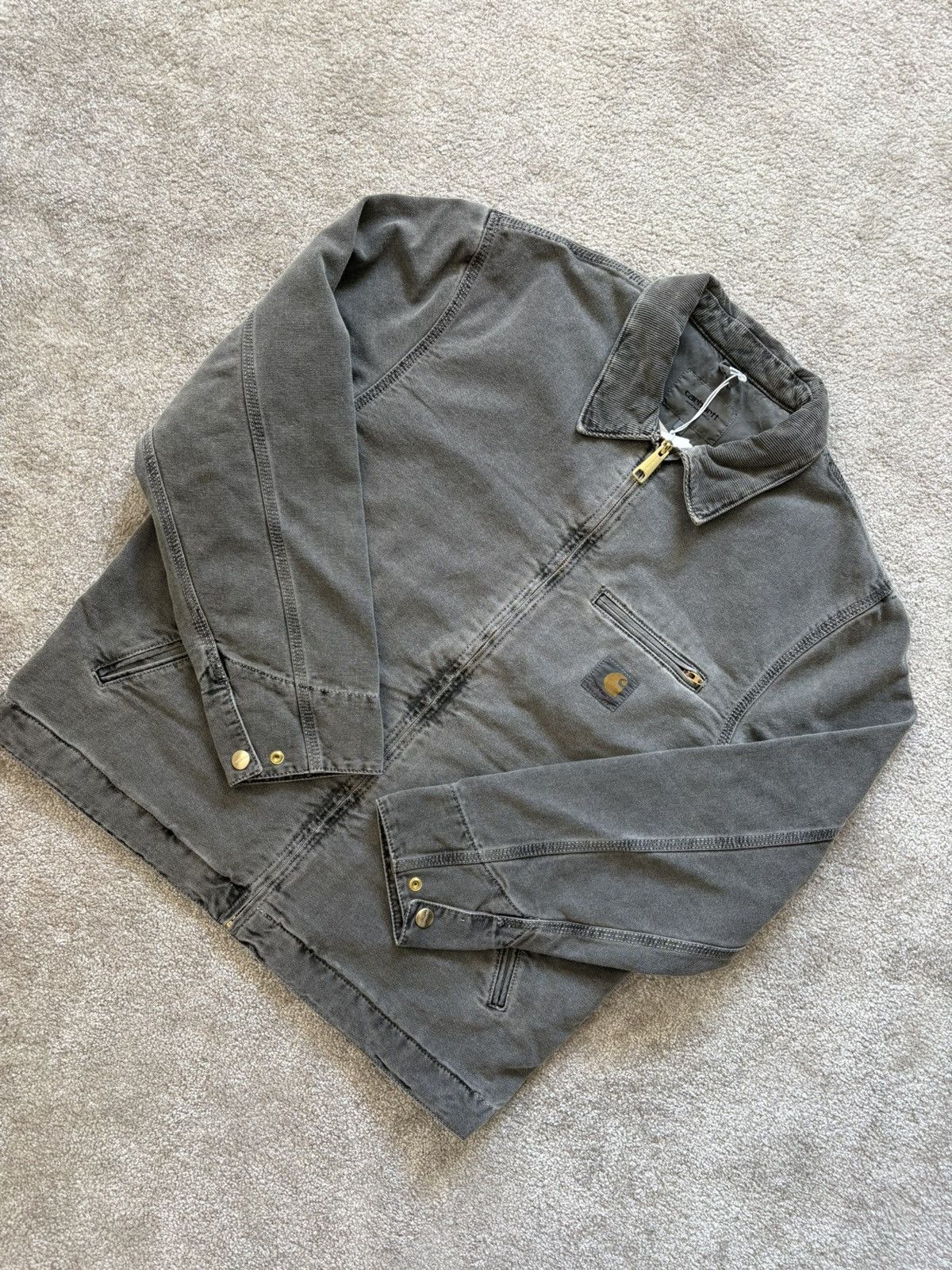 Carhartt WIP Detroit Jacket – Black/Black Faded / Size L