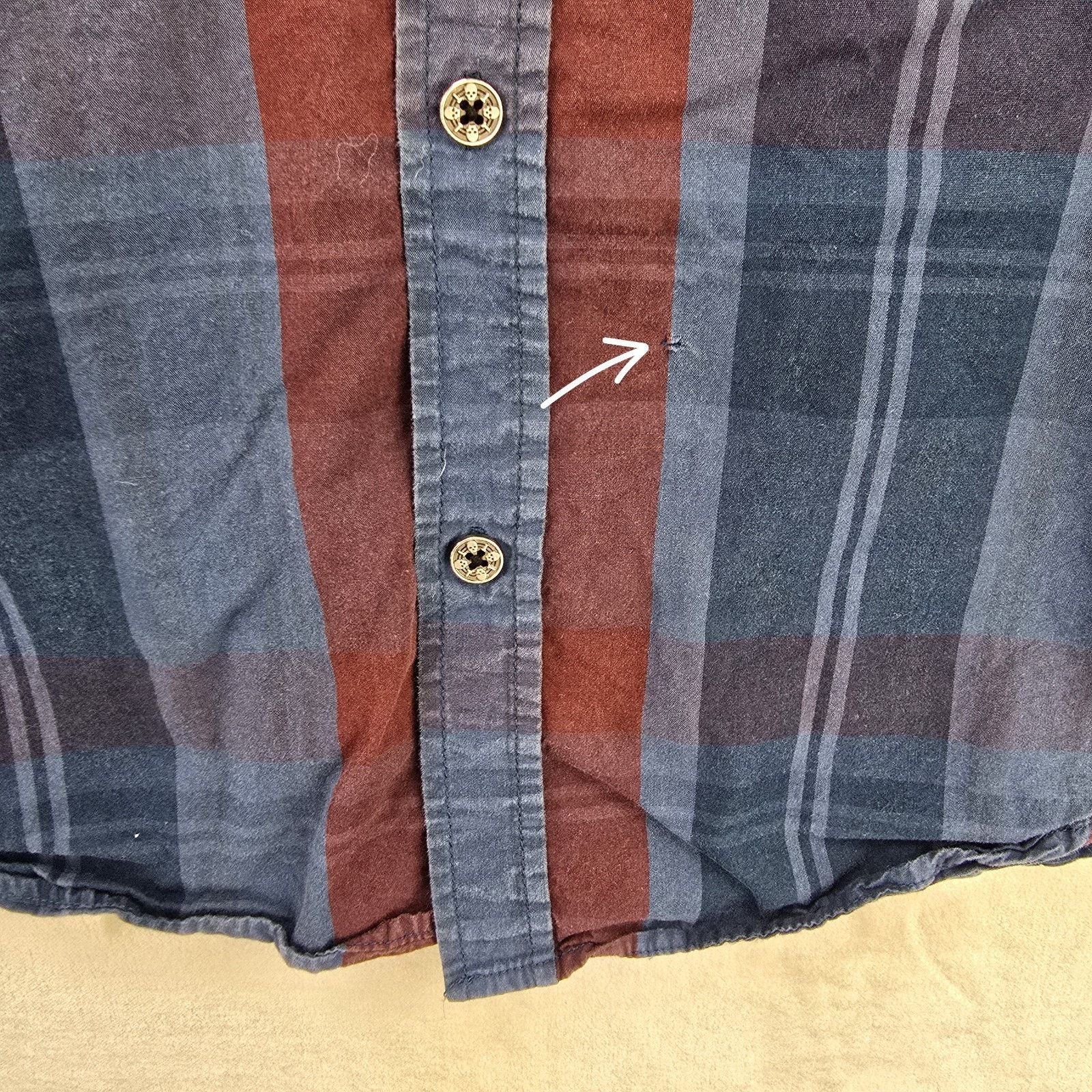 Other Wornstar Western Button Up Shirt Large Plaid Metal Buttons Size US L / EU 52-54 / 3 - 8 Thumbnail