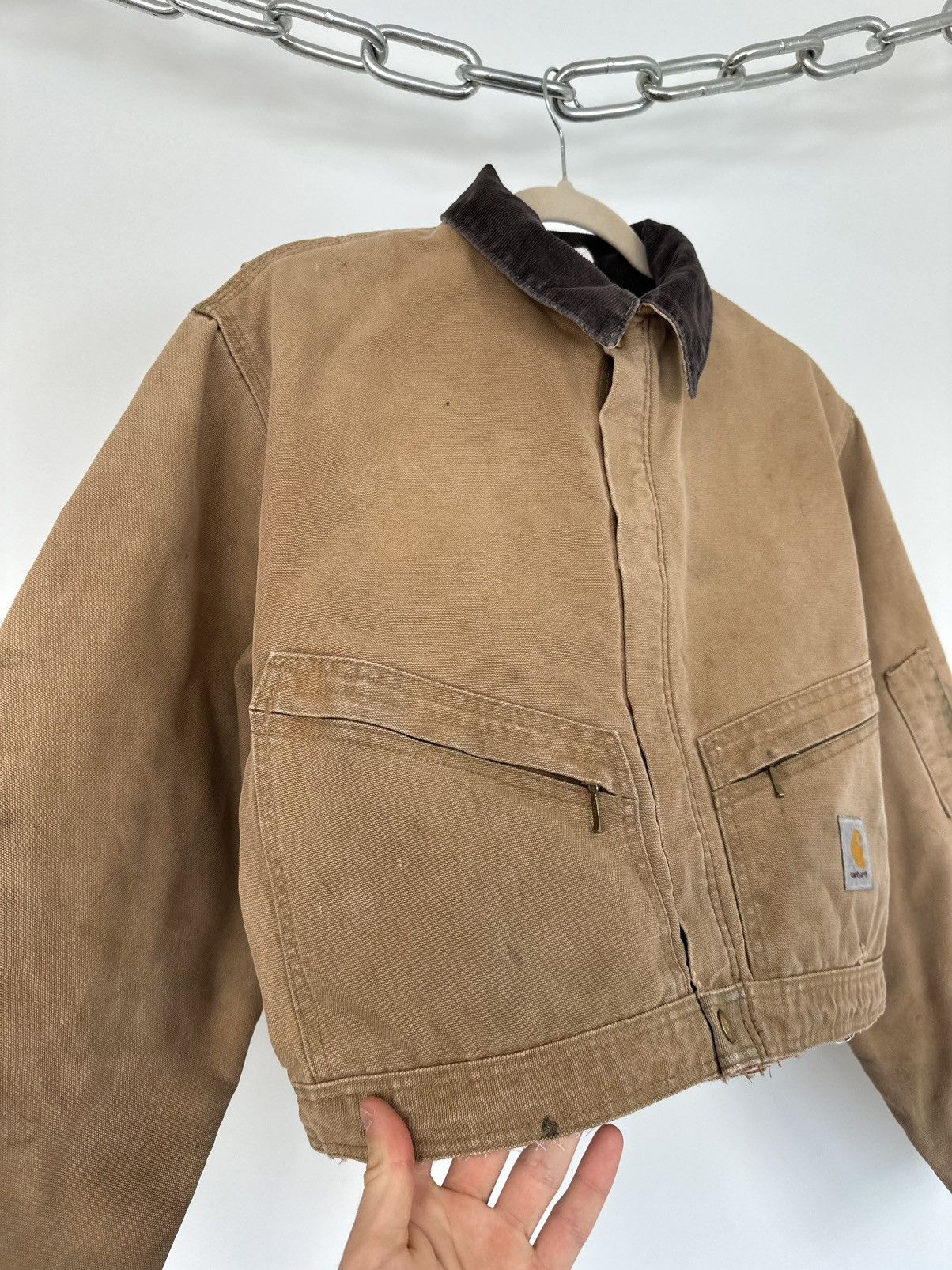 Carhartt Vintage 80s Carhartt USA Cropped Boxy Distressed Rare Jacket Size US S / EU 44-46 / 1 - 7 Thumbnail
