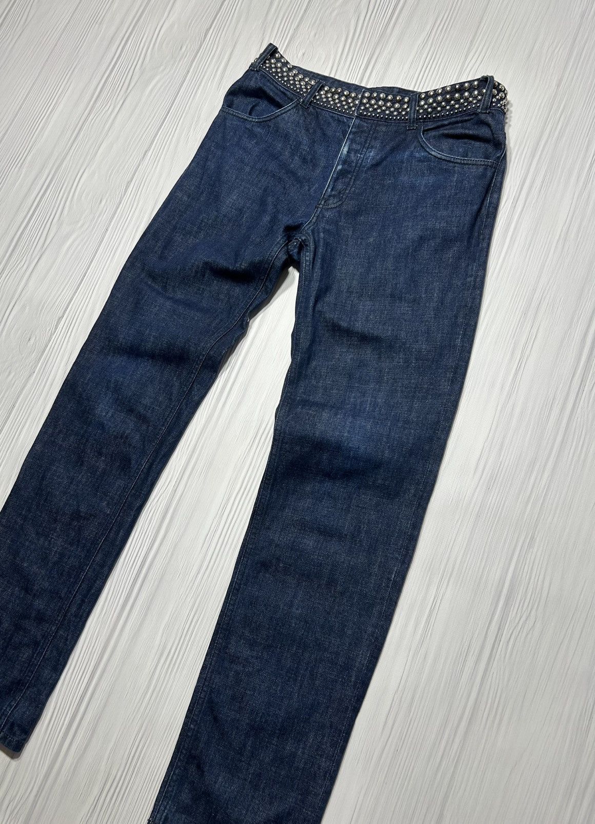 Prada Prada SS12 Studded Waistband Denim Pants Size 33 Size US 33 - 2 Thumbnail