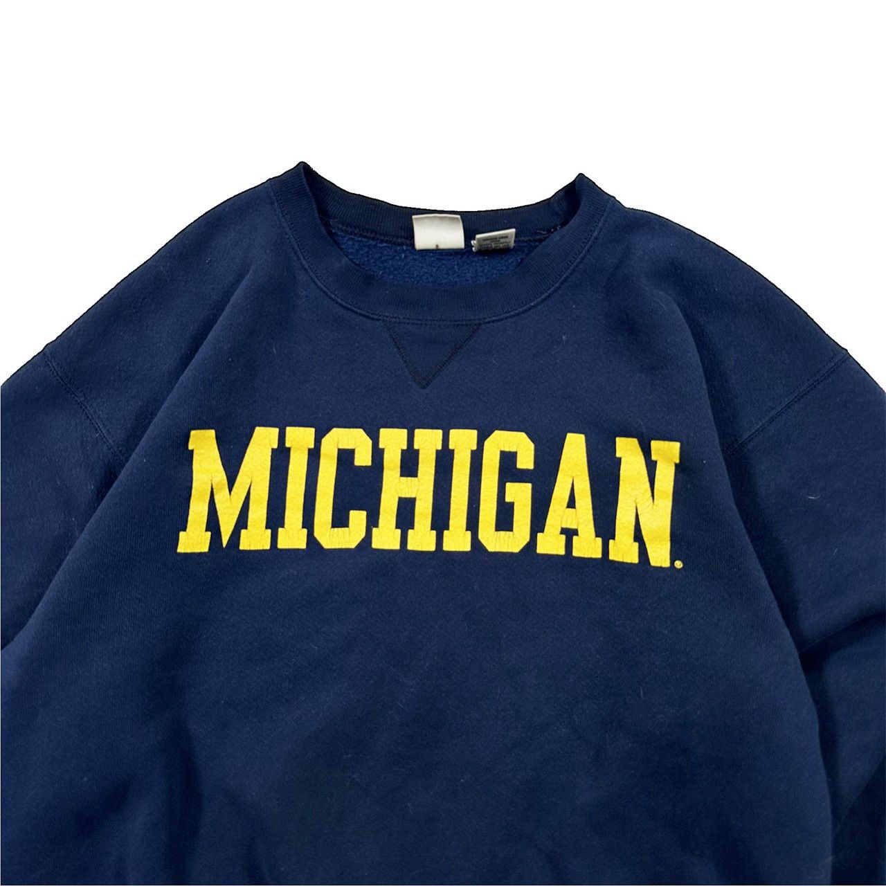 Vintage Vintage 90s Michigan Spellout Big Print College Sweater Size US M / EU 48-50 / 2 - 2 Thumbnail