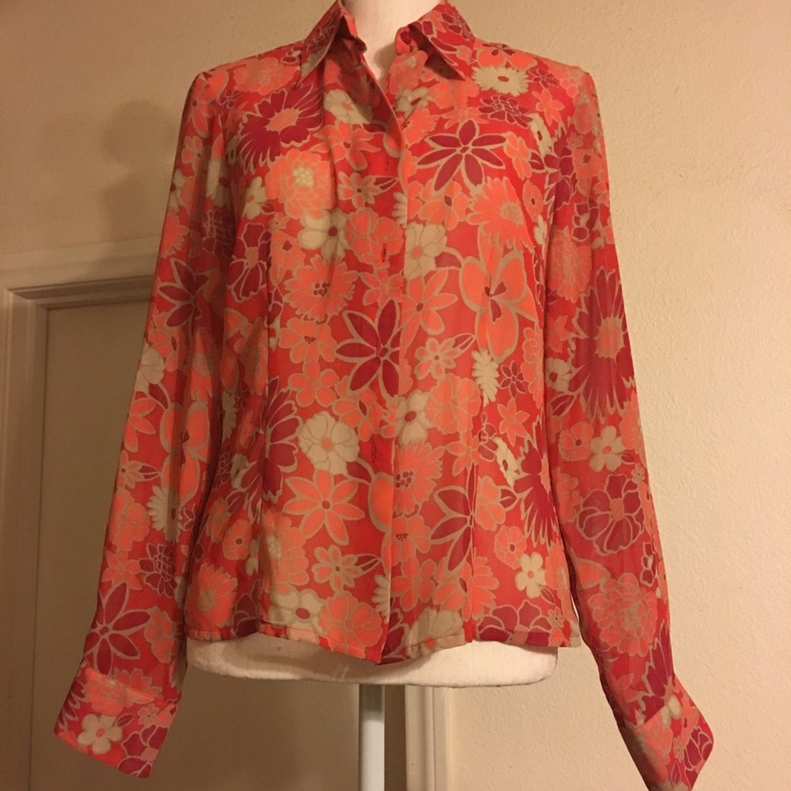 Other Apostrophe deep tone floral print blouse 8 Size M / US 6-8 / IT 42-44 - 1 Thumbnail