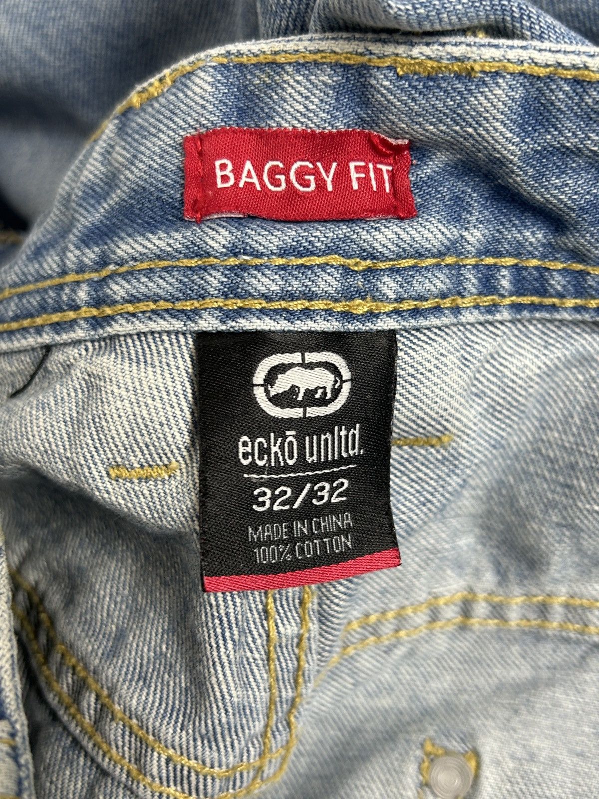 Ecko Unltd. 00s Vintage Y2K Ecko Unlimited Baggy Fit Denim Jeans Size US 32 / EU 48 - 11 Thumbnail